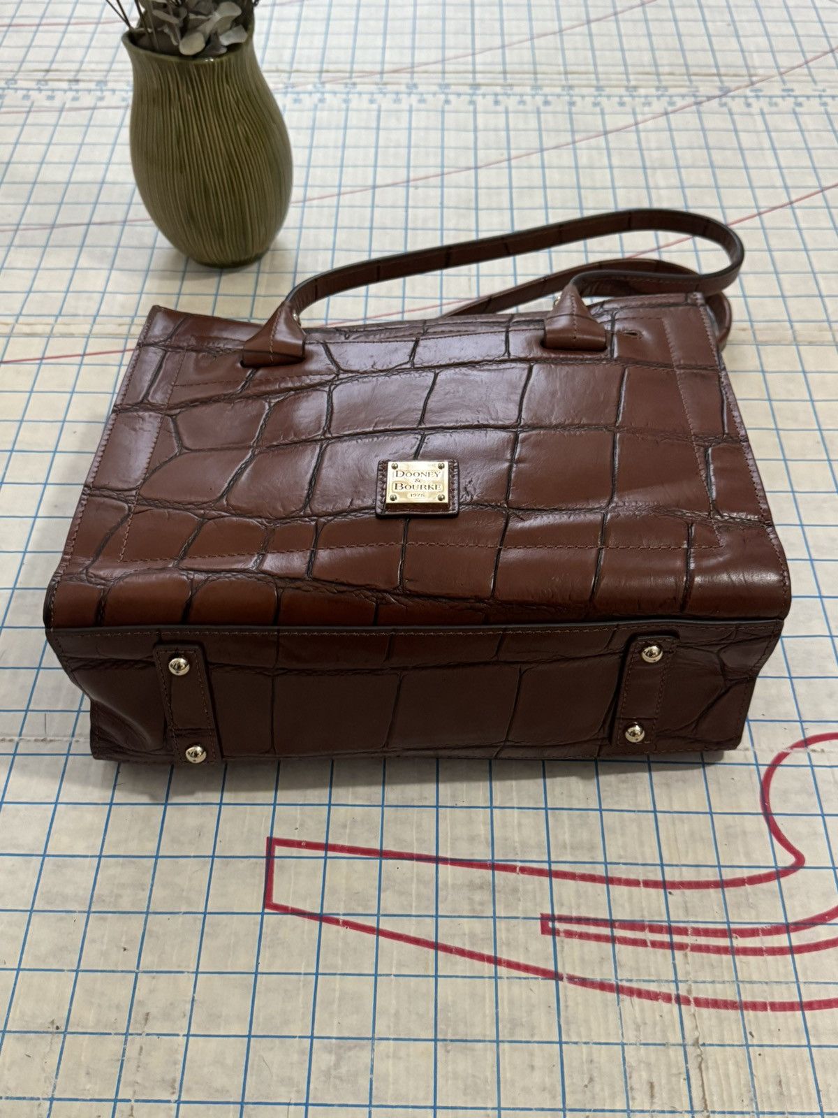 Dooney & Bourke Dooney & Bourke Denison Italian Calfskin Leather Satchel Bag Size ONE SIZE - 4 Thumbnail
