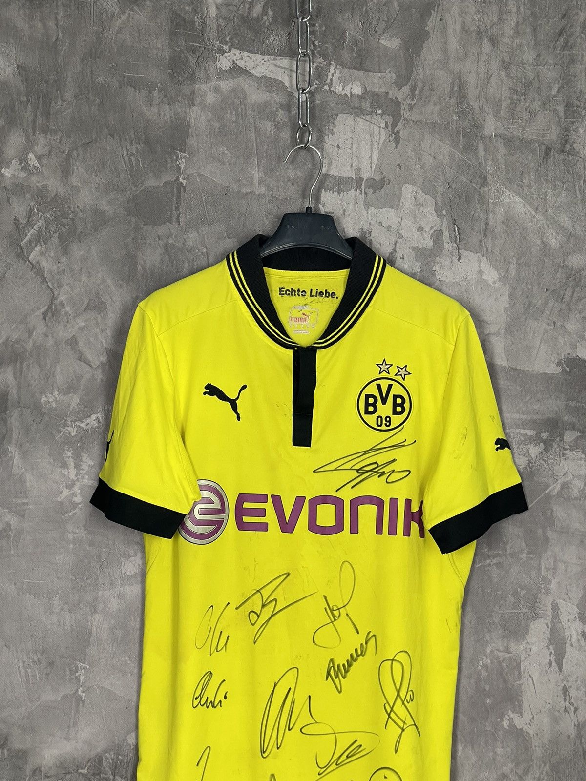 Puma Football Soccer BORUSSIA DORTMUND Rare Home Jersey Size US M / EU 48-50 / 2 - 2 Thumbnail