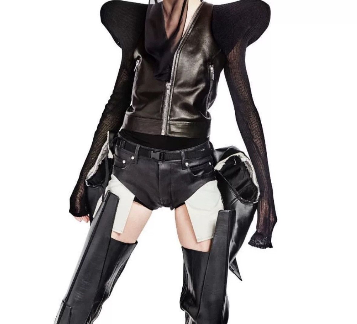 Rick Owens Rick owens21SS shoulder leather jacket 2412-Nextarrow Size US S / EU 44-46 / 1 - 5 Thumbnail