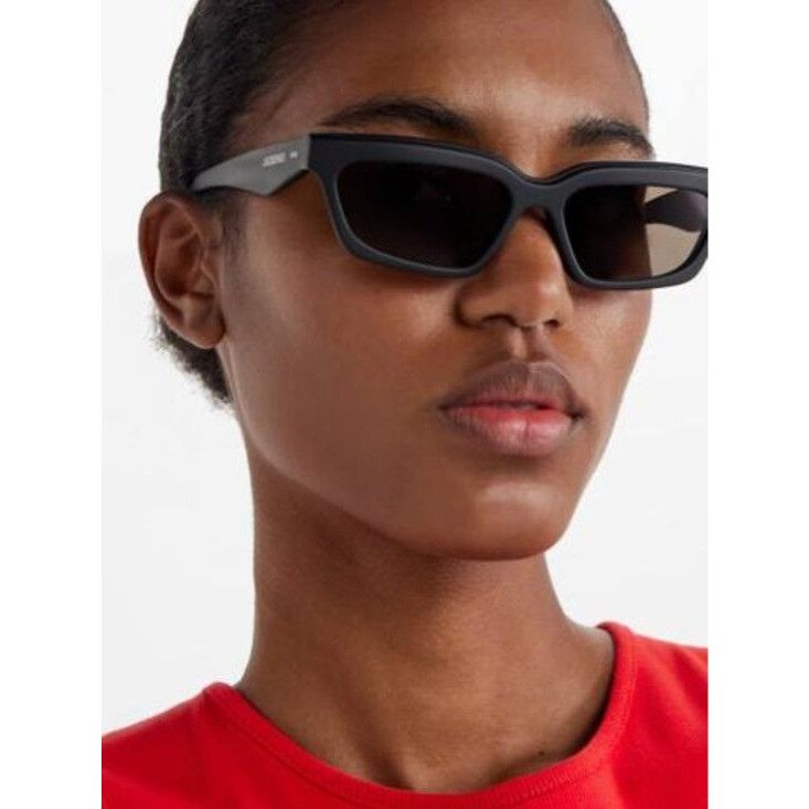 Jacquemus Jacquemus SALON JAC/62 C3 Sunglasses White Rectangle Frame Size ONE SIZE - 3 Thumbnail