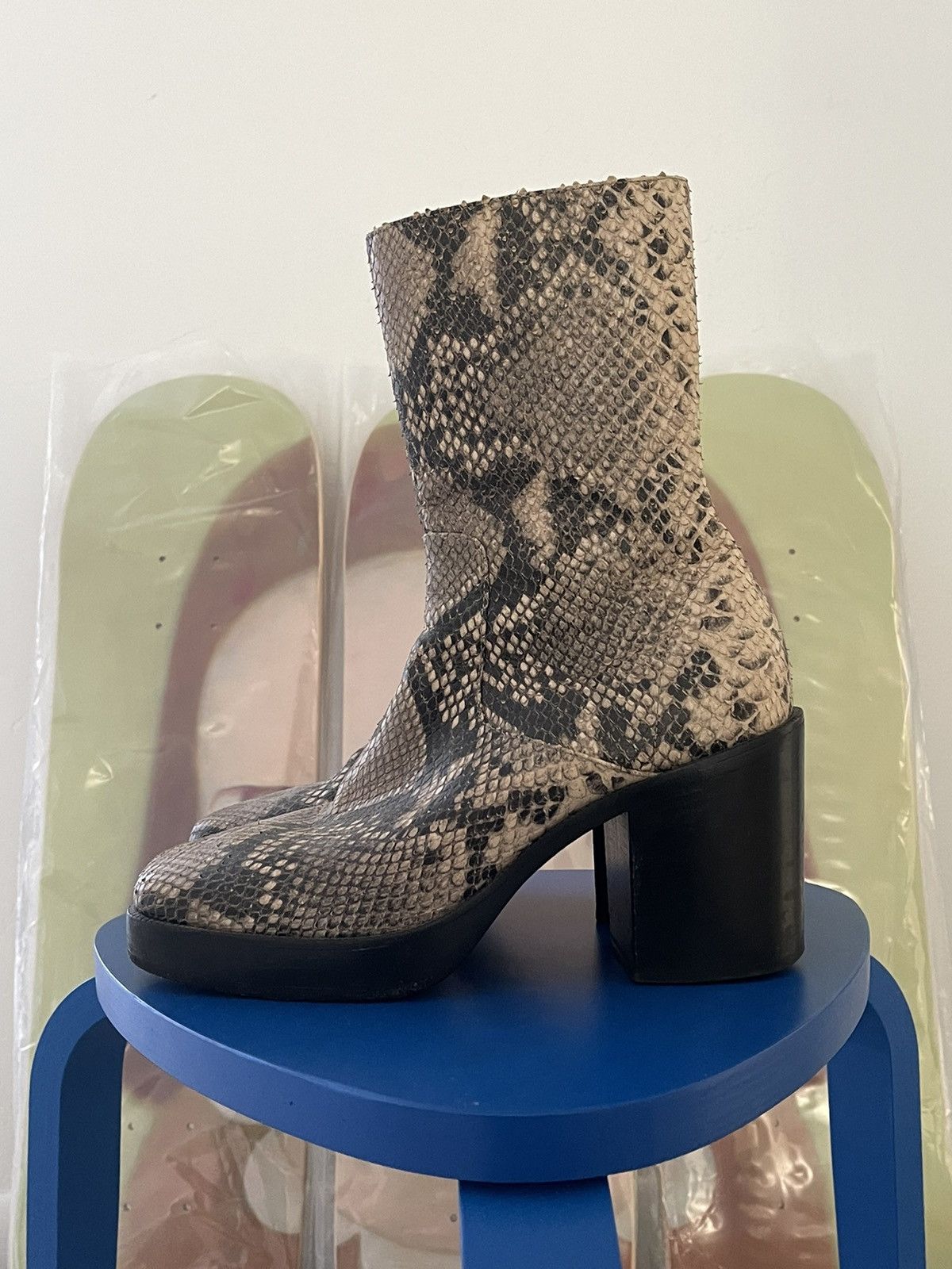 Balenciaga snakeskin boots hotsell