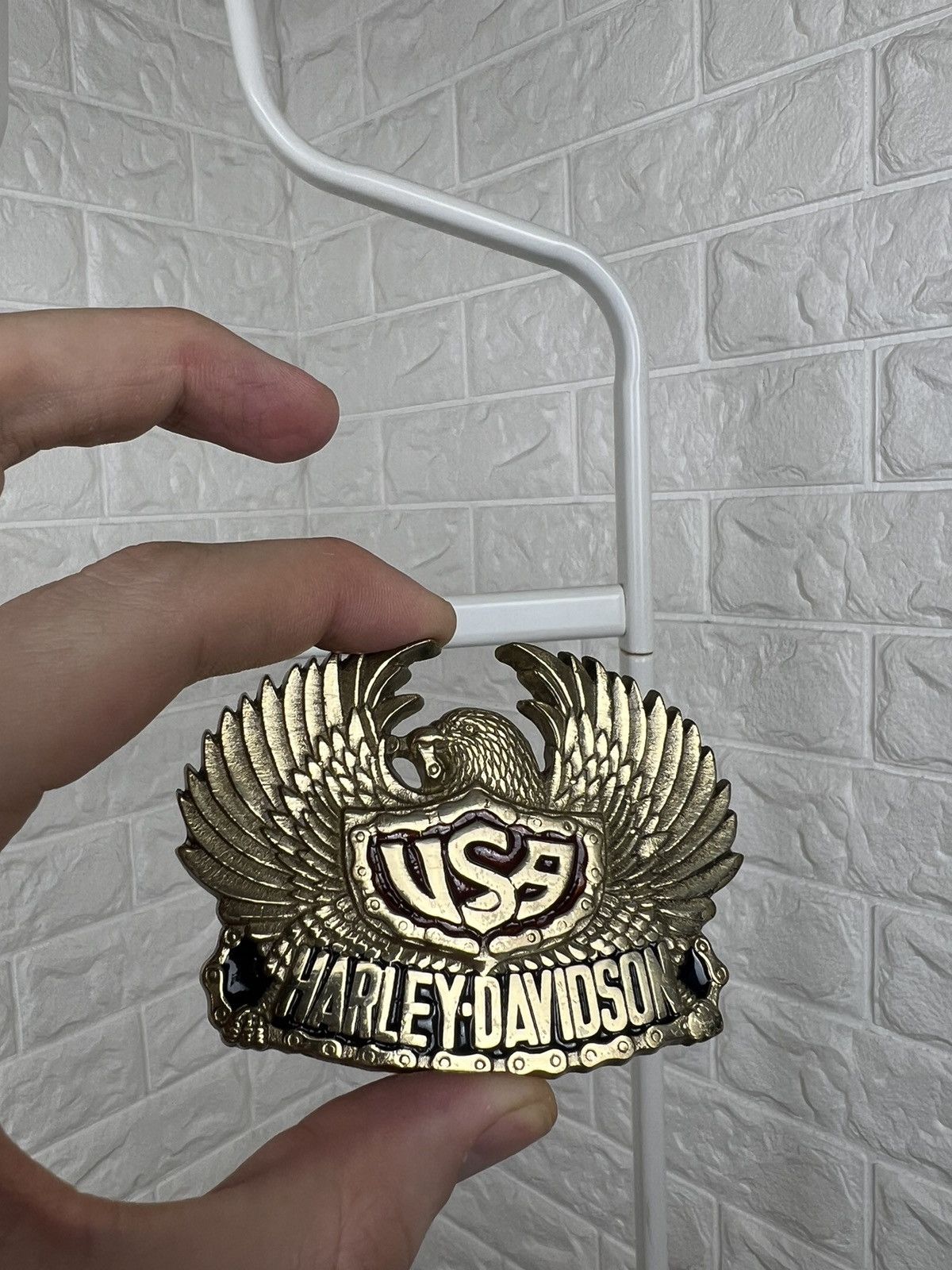 Harley Davidson × Vintage Vintage Harley Davidsons Buckle Belt Made in USA Size ONE SIZE - 2 Thumbnail