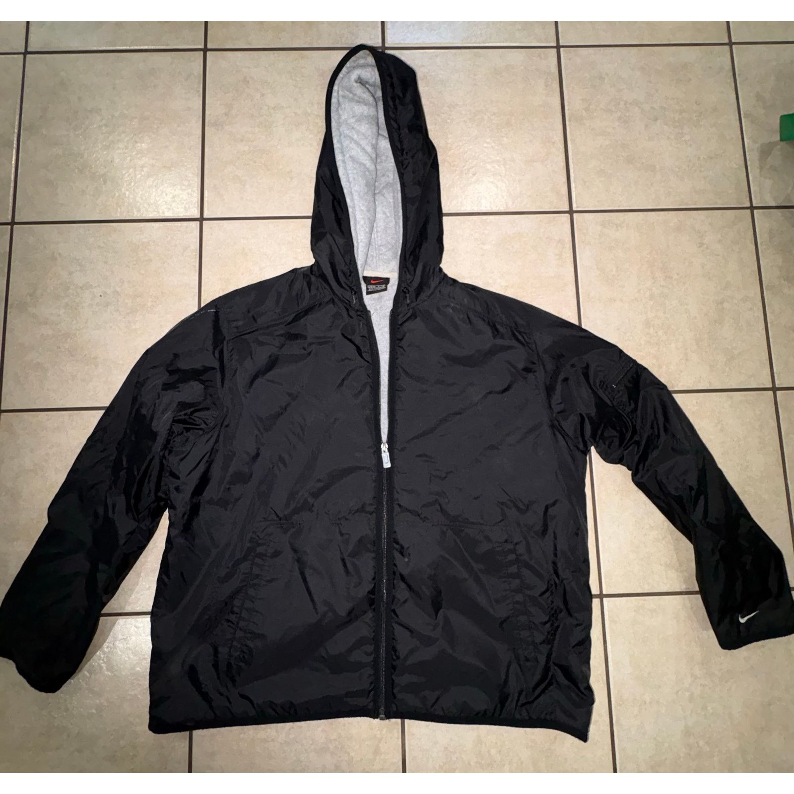 Nike Vintage 90s Nike Jacket women’s large black hoodie Size L / US 10 / IT 46 - 1 Thumbnail