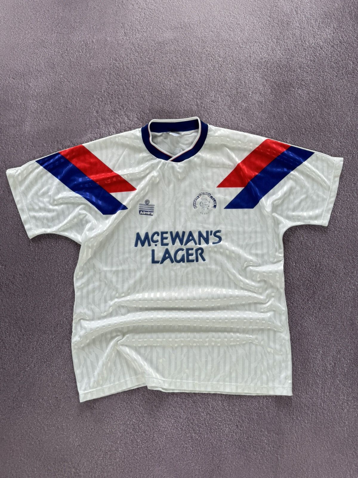 Vintage Admiral Rangers 1990 1991 1992 Away Football Soccer Jersey Size US L / EU 52-54 / 3 - 1 Thumbnail
