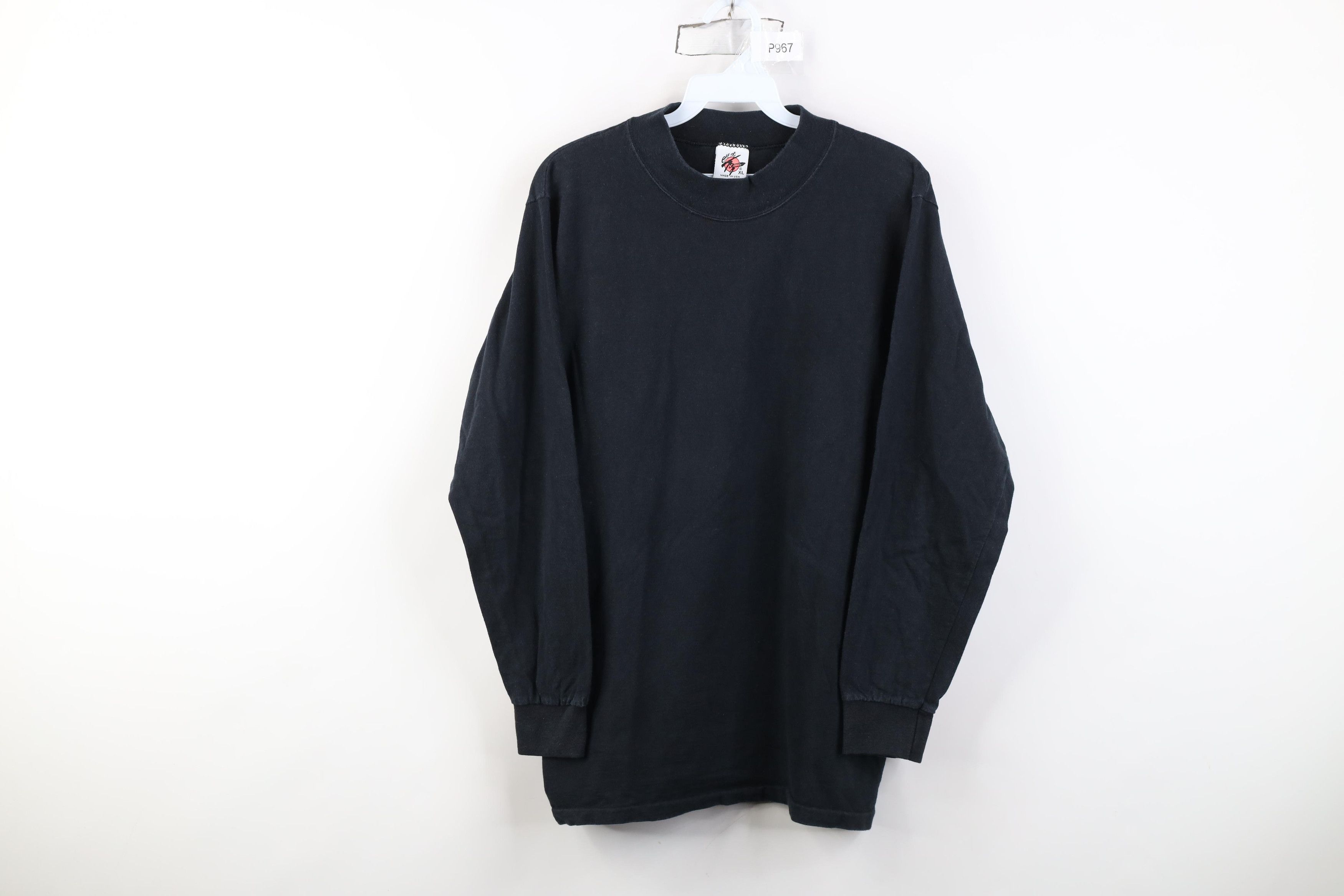 Vintage Vintage 90s Streetwear Mock Neck Long Sleeve T-Shirt USA Size XL / US 12-14 / IT 48-50 - 1 Thumbnail