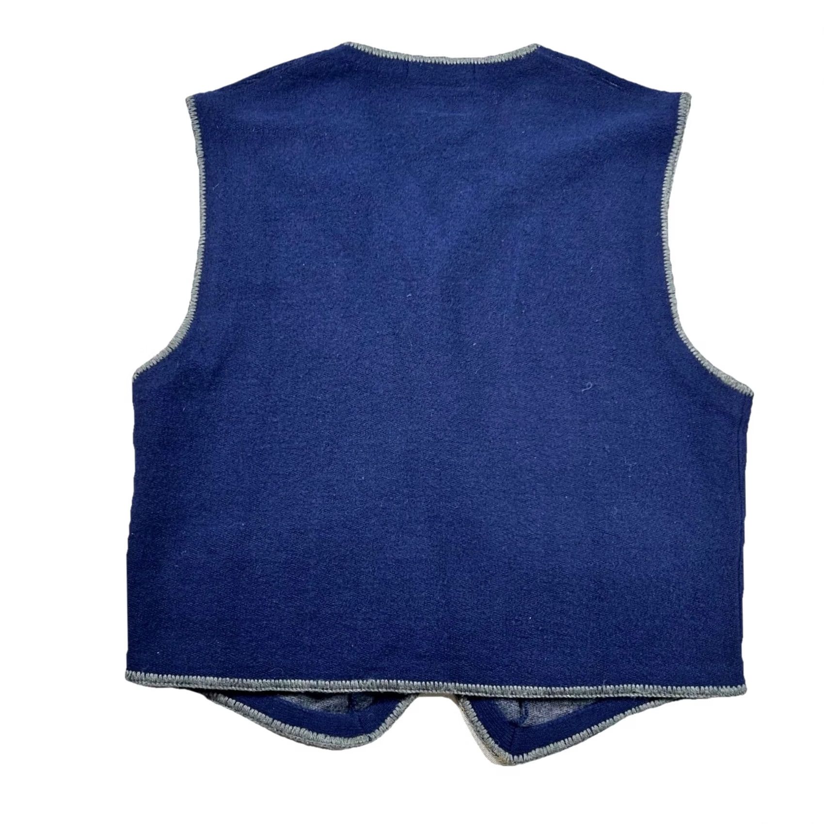 Tommy Hilfiger VINTAGE Tommy Hilfiger Vest Mens XL Boiled Wool Navy Blue 90s Preppy Wool Blend Button Knit/Flannel 90s Mens Vest Tommy Hilfiger Blue XL Size US XL / EU 56 / 4 - 2 Thumbnail