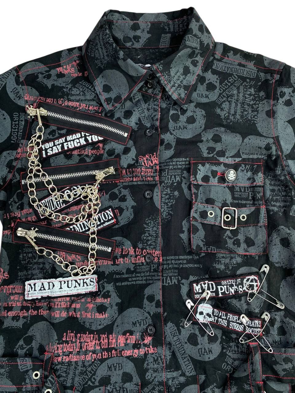 Seditionaries 2000's Mad Punk Asymmetrical Blouse Size M / US 6-8 / IT 42-44 - 7 Thumbnail