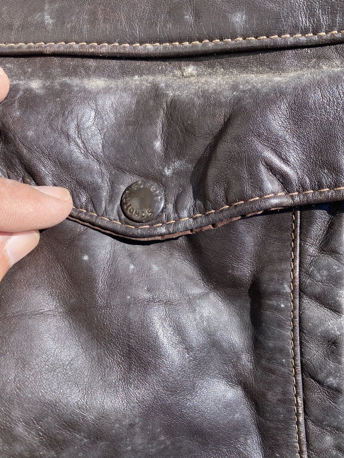 Schott 90s Schott Leather Jacket Size US M / EU 48-50 / 2 - 8 Thumbnail