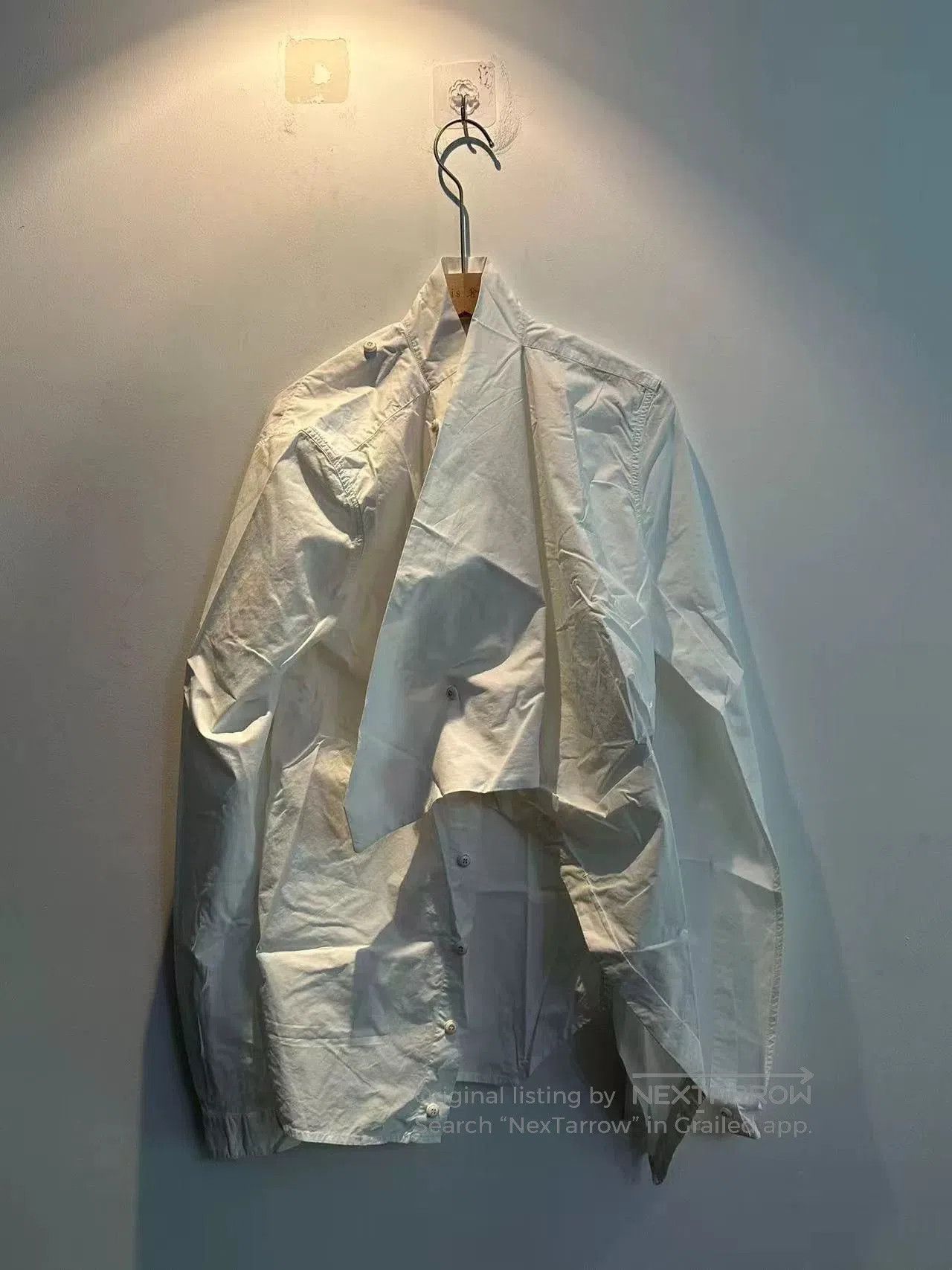 Rick Owens Rick Owens Asymmetrical Shirt in Milk. Size US XS / EU 42 / 0 - 1 Thumbnail