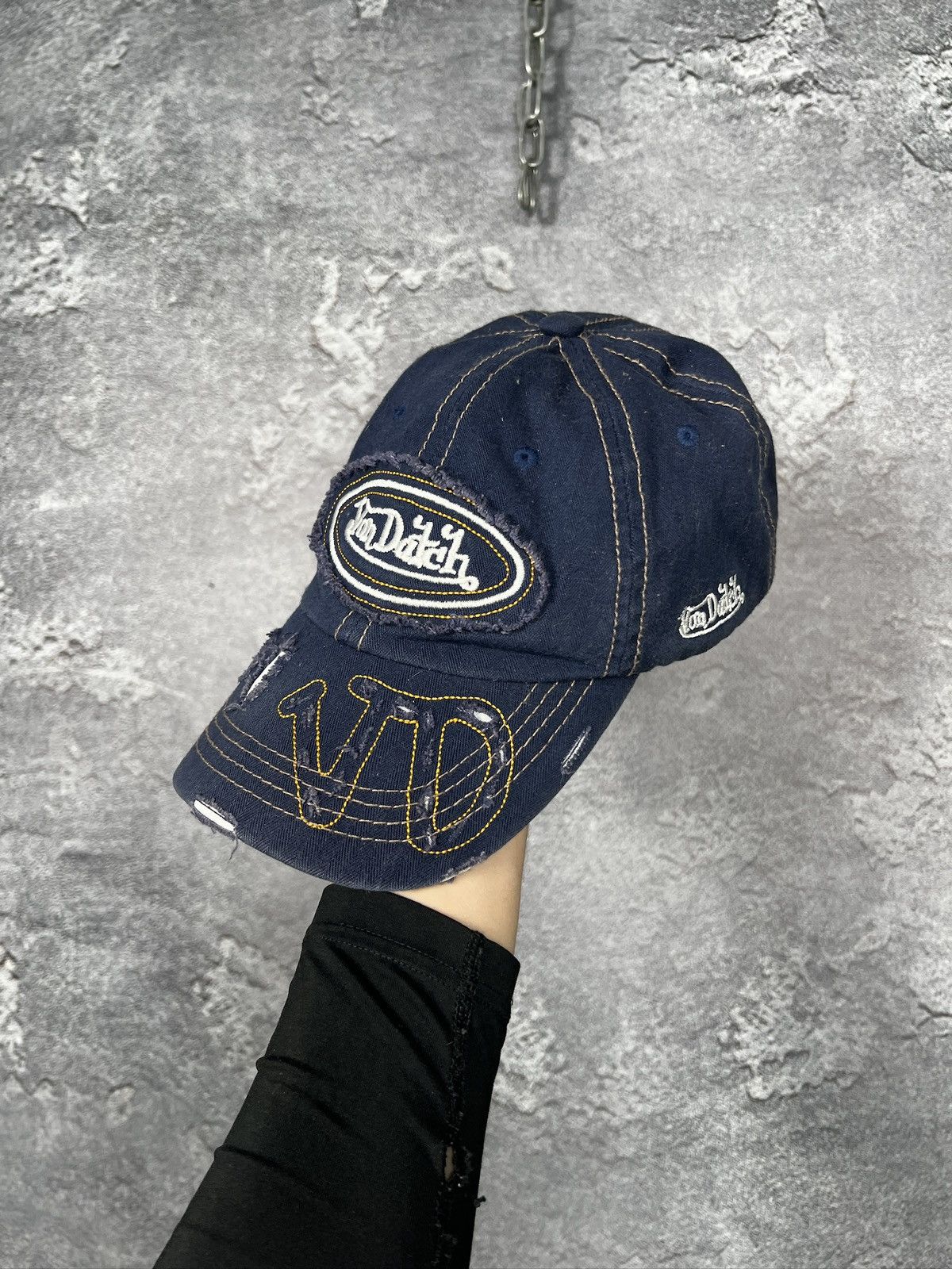 Von Dutch Vintage Von Dutch Distressed Denim Cup Size ONE SIZE - 1 Thumbnail