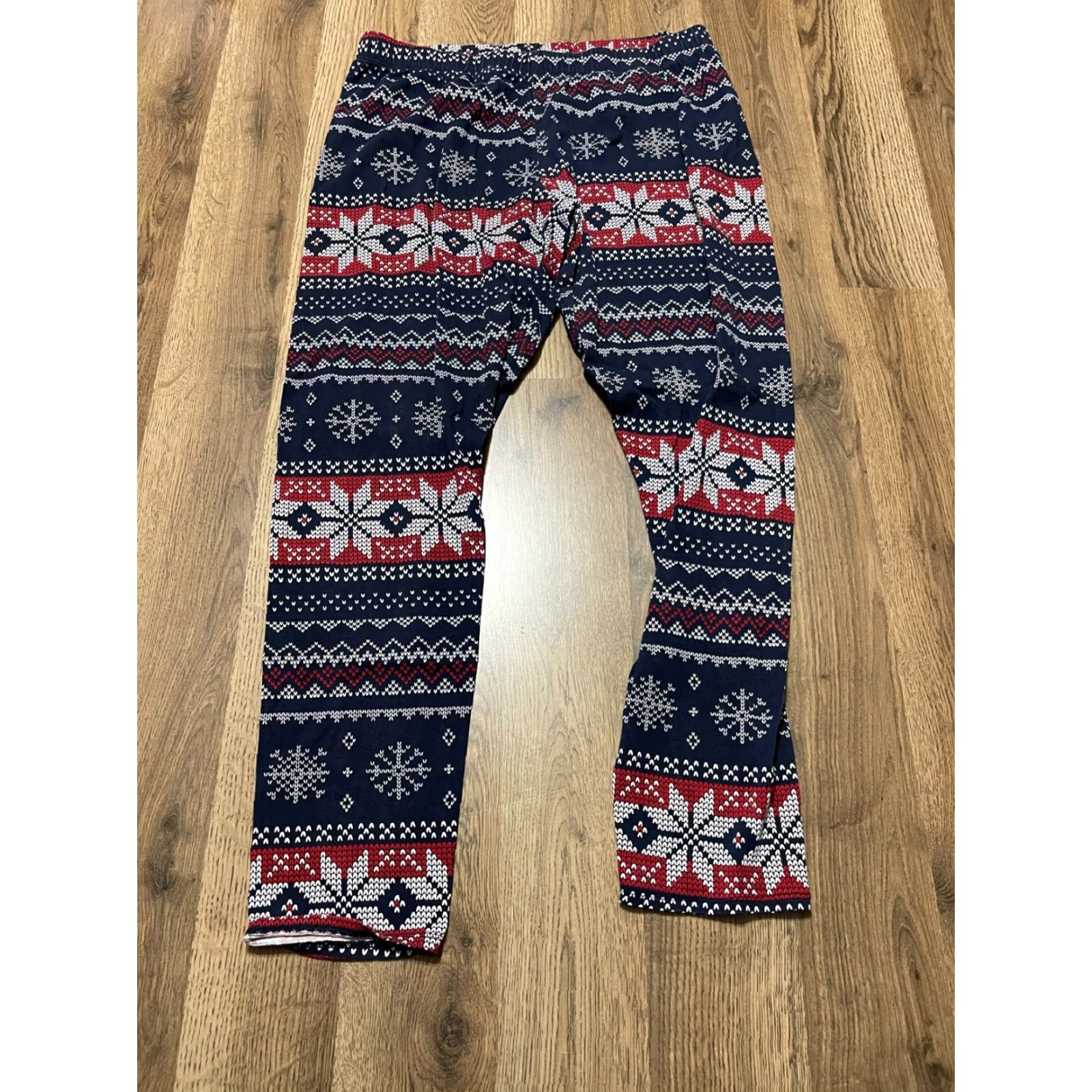 Vintage VINTAGE? No Boundaries Pants Womens XL Leggings Pull On Christmas Red White Blue Jegging Fall Spring Summer Ladies or Girls? Size 40" / US 18 - 2 Thumbnail