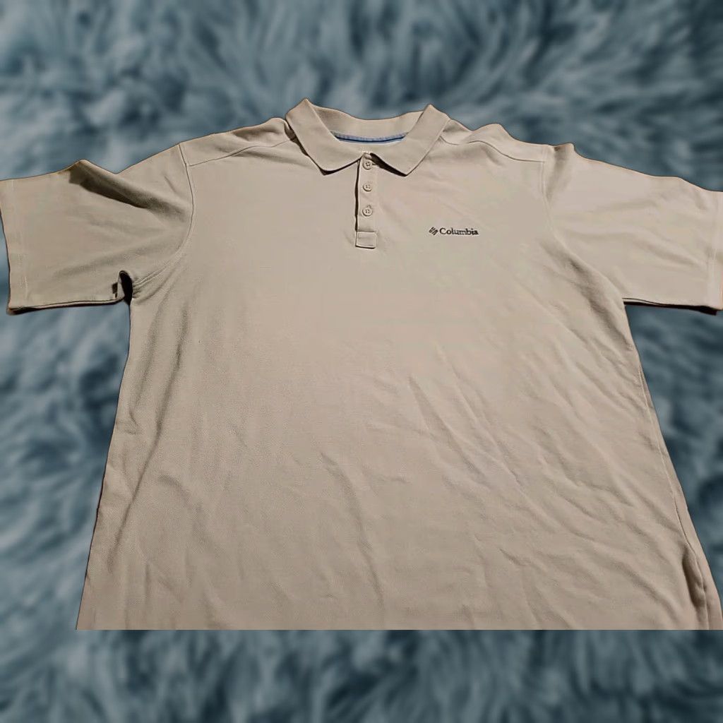 Vintage Columbia Omni-Wick Polo Shirt Beige XL Men 48" Chest Short Sleeve Collared Breathable All Seasons Outdoor Sports Polo Shirt Size US XL / EU 56 / 4 - 1 Thumbnail