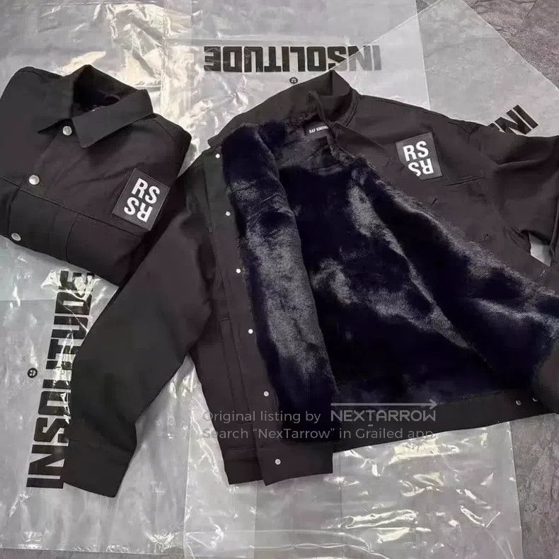 Raf Simons Raf Simons Fur denim coat Size US S / EU 44-46 / 1 - 8 Thumbnail