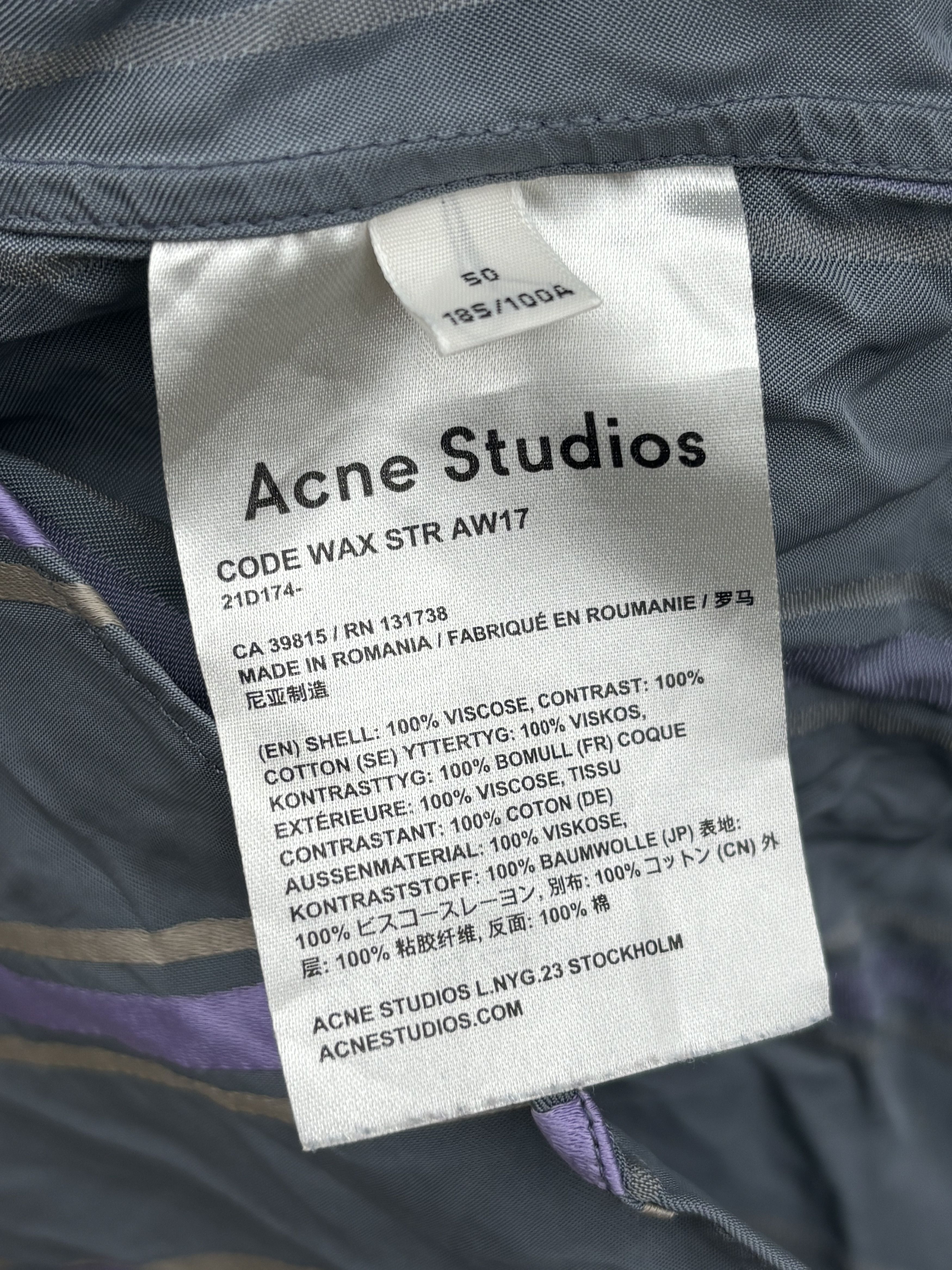 Acne Studios Acne Studios Code Wax Stripe AW17 Shirt Size US M / EU 48-50 / 2 - 4 Thumbnail