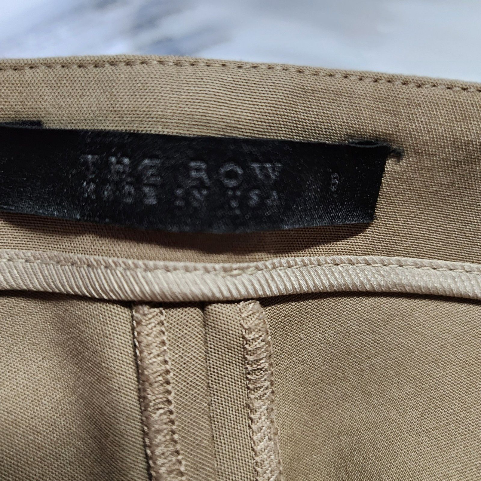 The Row The Row Neutral Straight Leg Pants – Size 6 – Mid-Rise – Zi Size 28" / US 6 / IT 42 - 2 Thumbnail