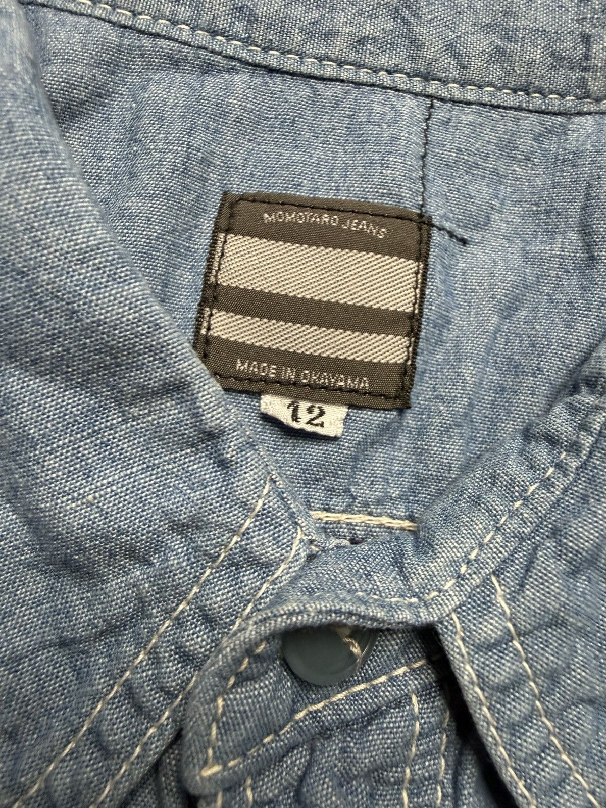 Momotaro Jeans Momotaro Pink Selvedge Lightweight Chambray Shirt Size US XL / EU 56 / 4 - 8 Thumbnail