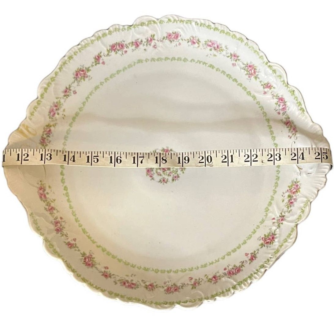 Vintage Carlsbad Austria Large Round Porcelain Hand painted platter Size ONE SIZE - 9 Thumbnail