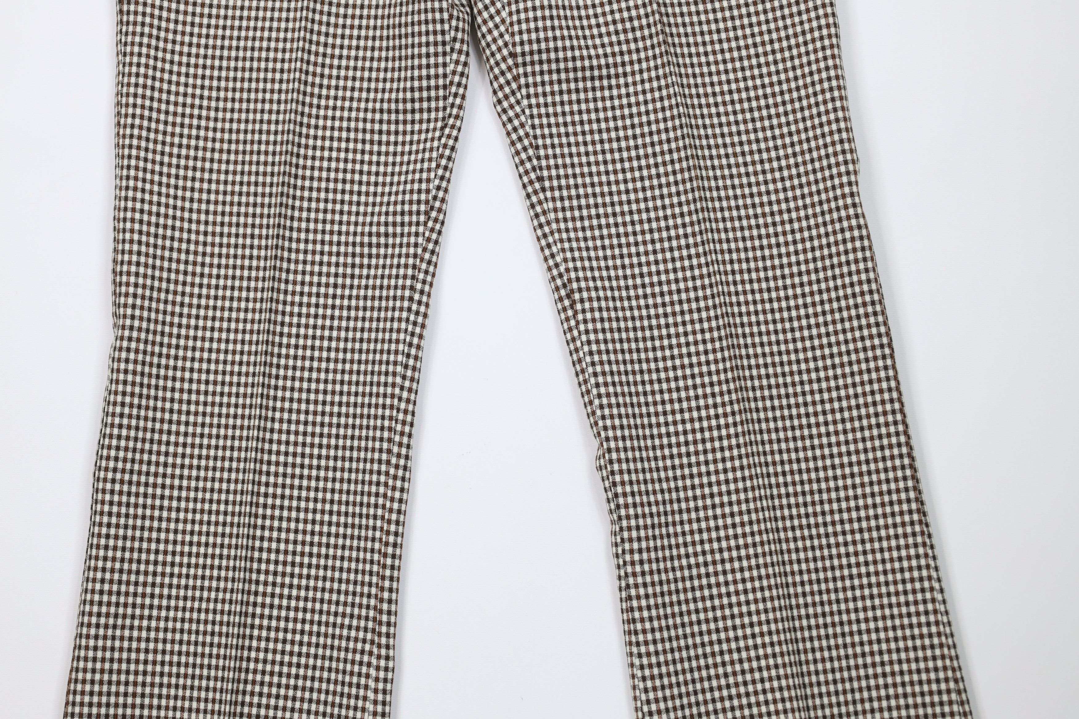 Vintage Vintage 70s Streetwear Flared Wide Leg Chino Pants Plaid USA Size US 32 / EU 48 - 3 Thumbnail