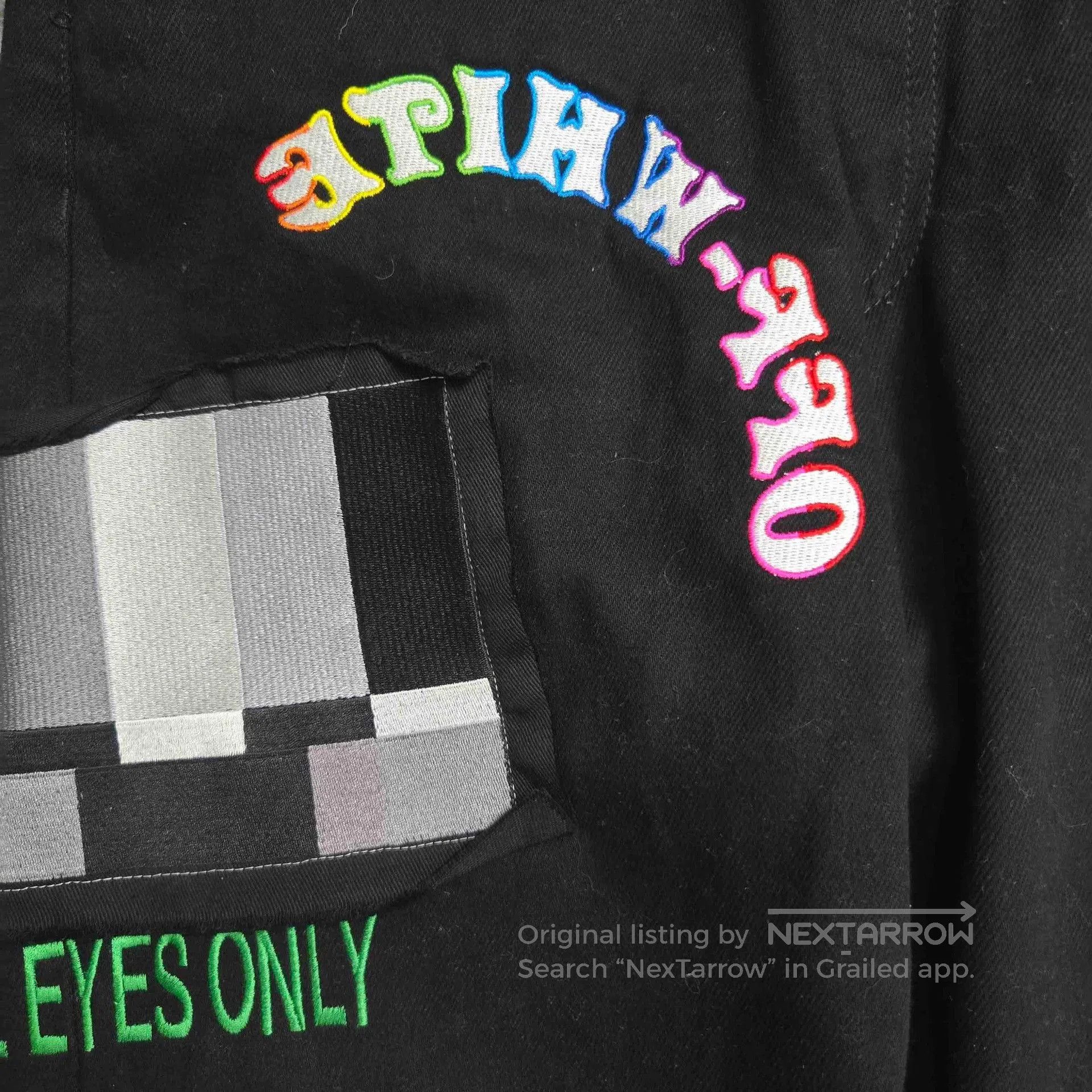 Off-White off white x ev bravado embroidered denim pants. Size US 32 / EU 48 - 4 Thumbnail