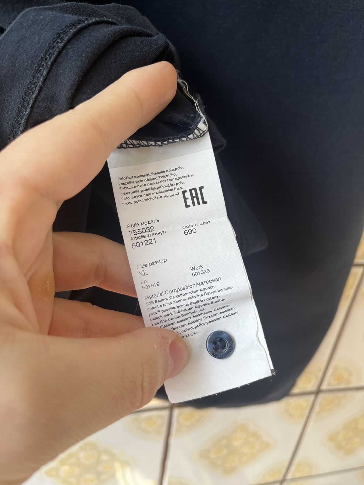 Karl Lagerfeld Karl Lagerfeld polo dark blue Size US XL / EU 56 / 4 - 5 Thumbnail