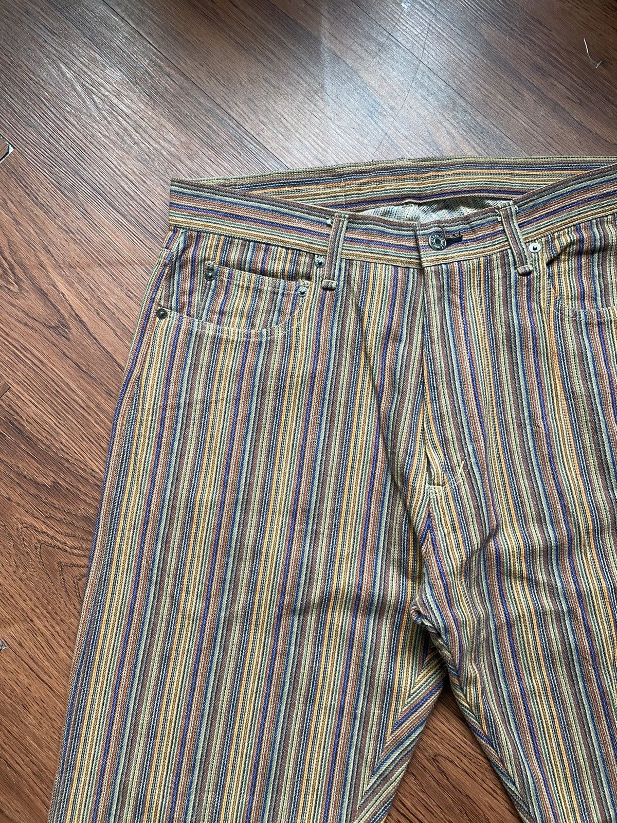 If Six Was Nine × Japanese Brand Lesvis Bois Stripe Pants Size US 34 / EU 50 - 3 Thumbnail