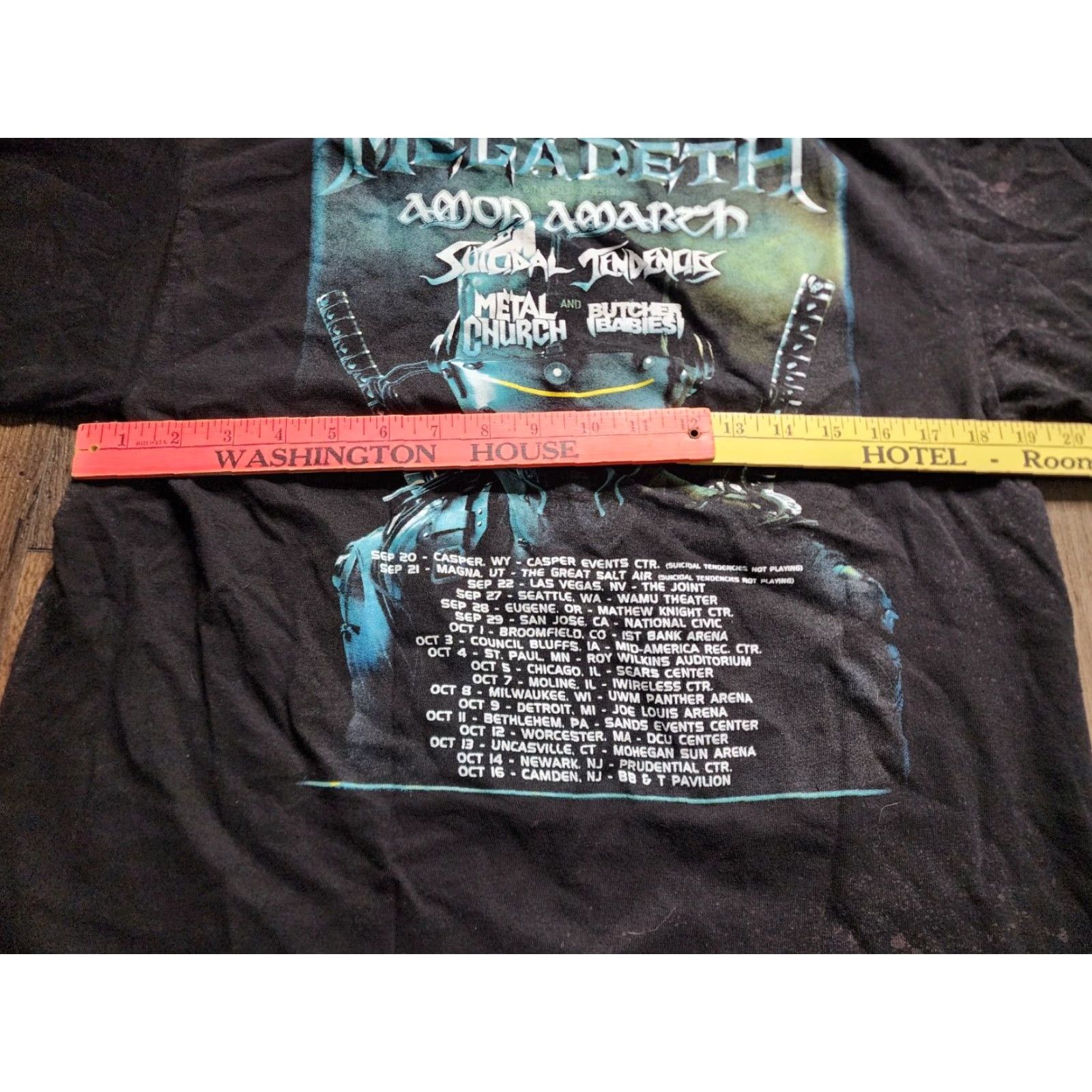 Doublet VINTAGE Megadeth Dystopia Tour T Shirt Mens Large Cotton Black Rock Band Double-Sided 2010s Size US L / EU 52-54 / 3 - 4 Thumbnail