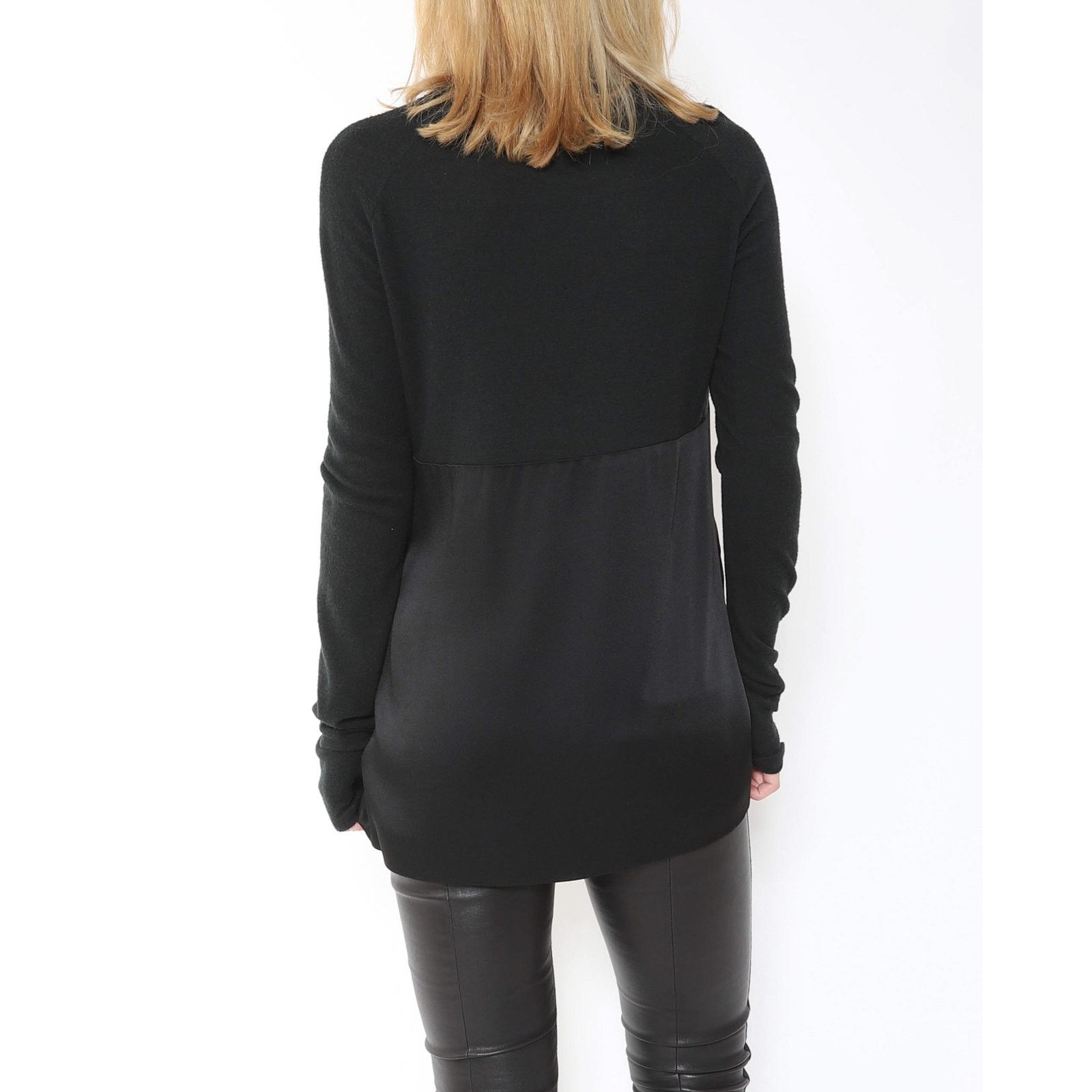 Haider Ackermann FW20 Longsleeve Top in Black Silk & Wool Size XS / US 0-2 / IT 36-38 - 4 Thumbnail