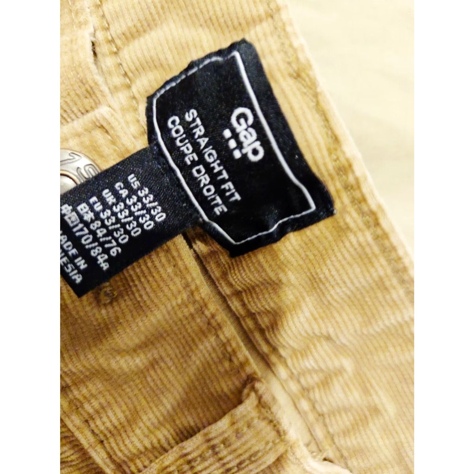 Gap Gap Jeans Mens Corduroy 33x30 33x29 Straight Beige Cotton Pants Khaki Inseam 30 33x30 33x29 Regular Mens Size US 33 - 5 Thumbnail