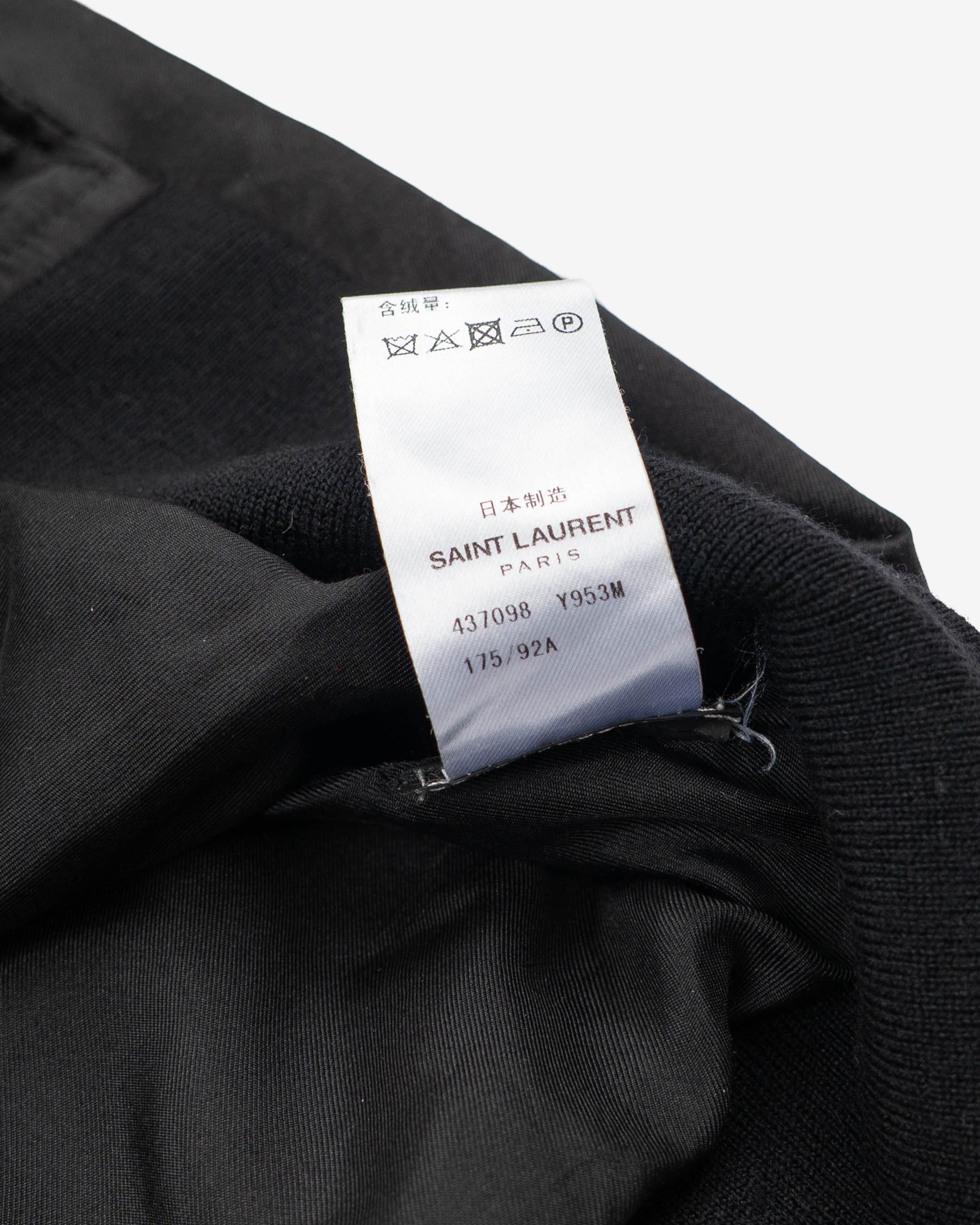 Saint Laurent Paris Black Music Note Satin Jacket (FW16) Size US S / EU 44-46 / 1 - 10 Thumbnail