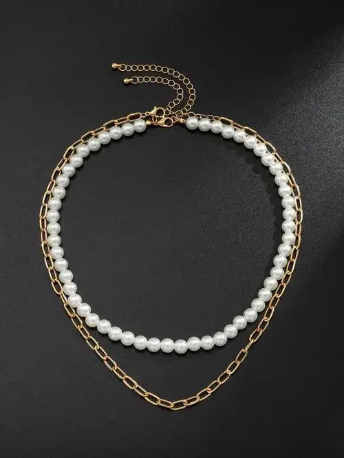 Jewelry × Vintage Retro Punk Necklace Pearl Necklace Vintage Size ONE SIZE - 4 Thumbnail