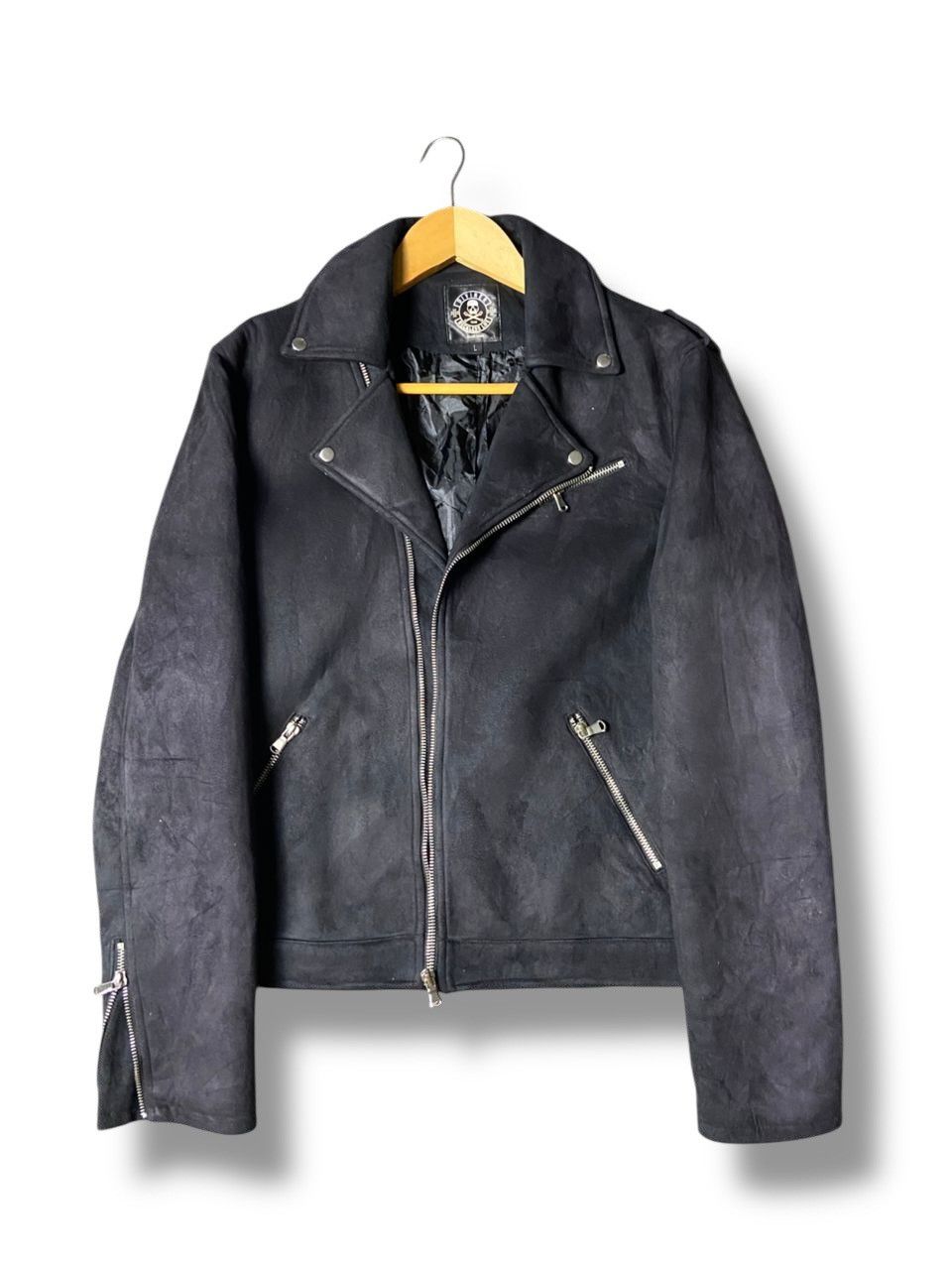 Japanese Brand DIVINER RECKLESS LIFE PUNK LEATHER SUEDE JACKET (139) Size US XXS / EU 40 - 1 Thumbnail