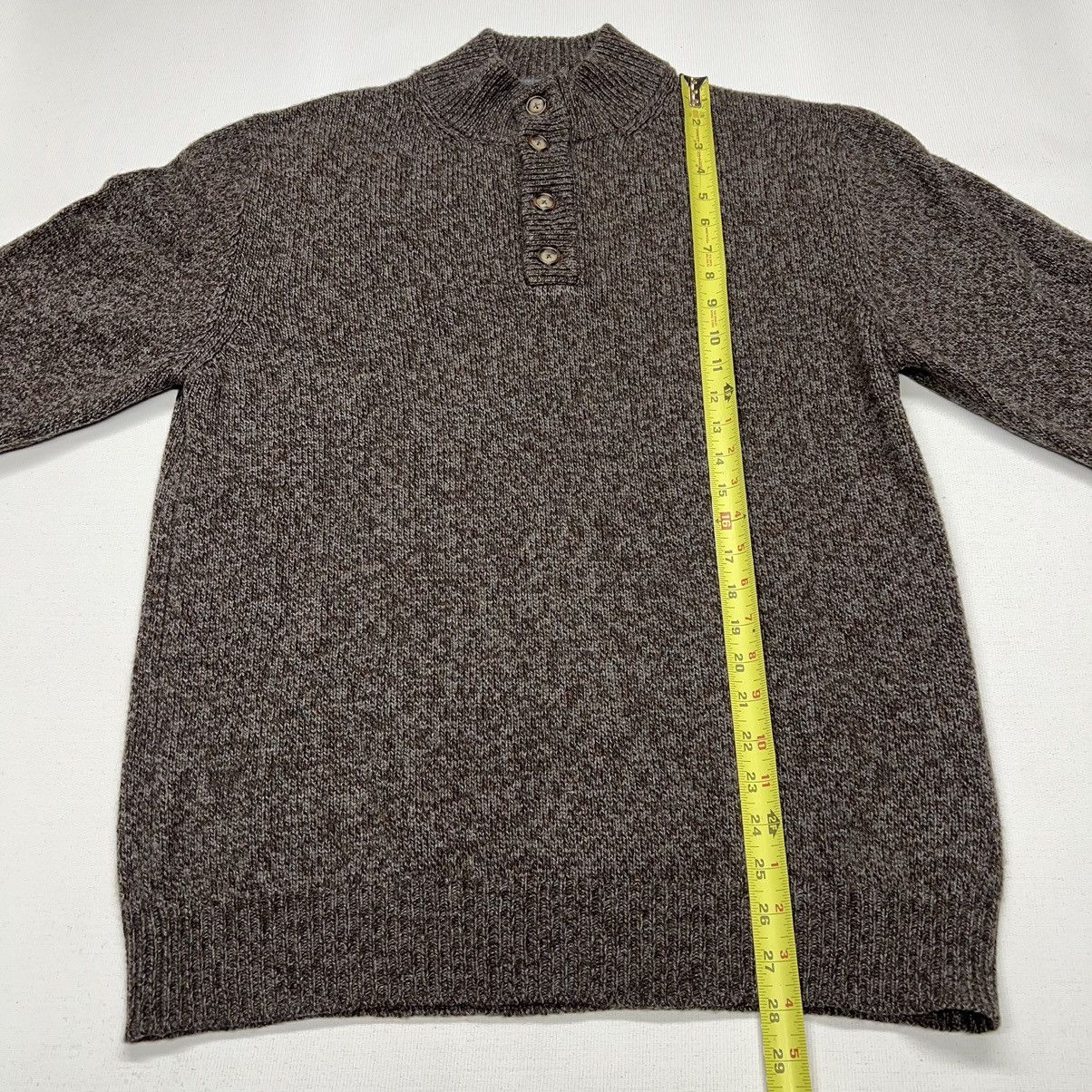 Saks Fifth Avenue Saks Fifth Avenue Sweater Brown Cashmere 1/4 Button Italy Size US XL / EU 56 / 4 - 14 Thumbnail