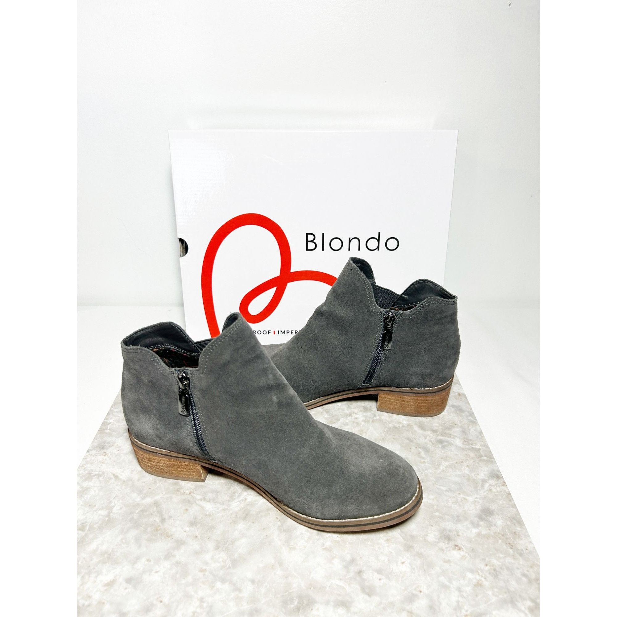Blondo Blondo Lanka Waterproof Suede Bootie in Dark Grey - Sz 10 Size US 10 / IT 40 - 2 Thumbnail