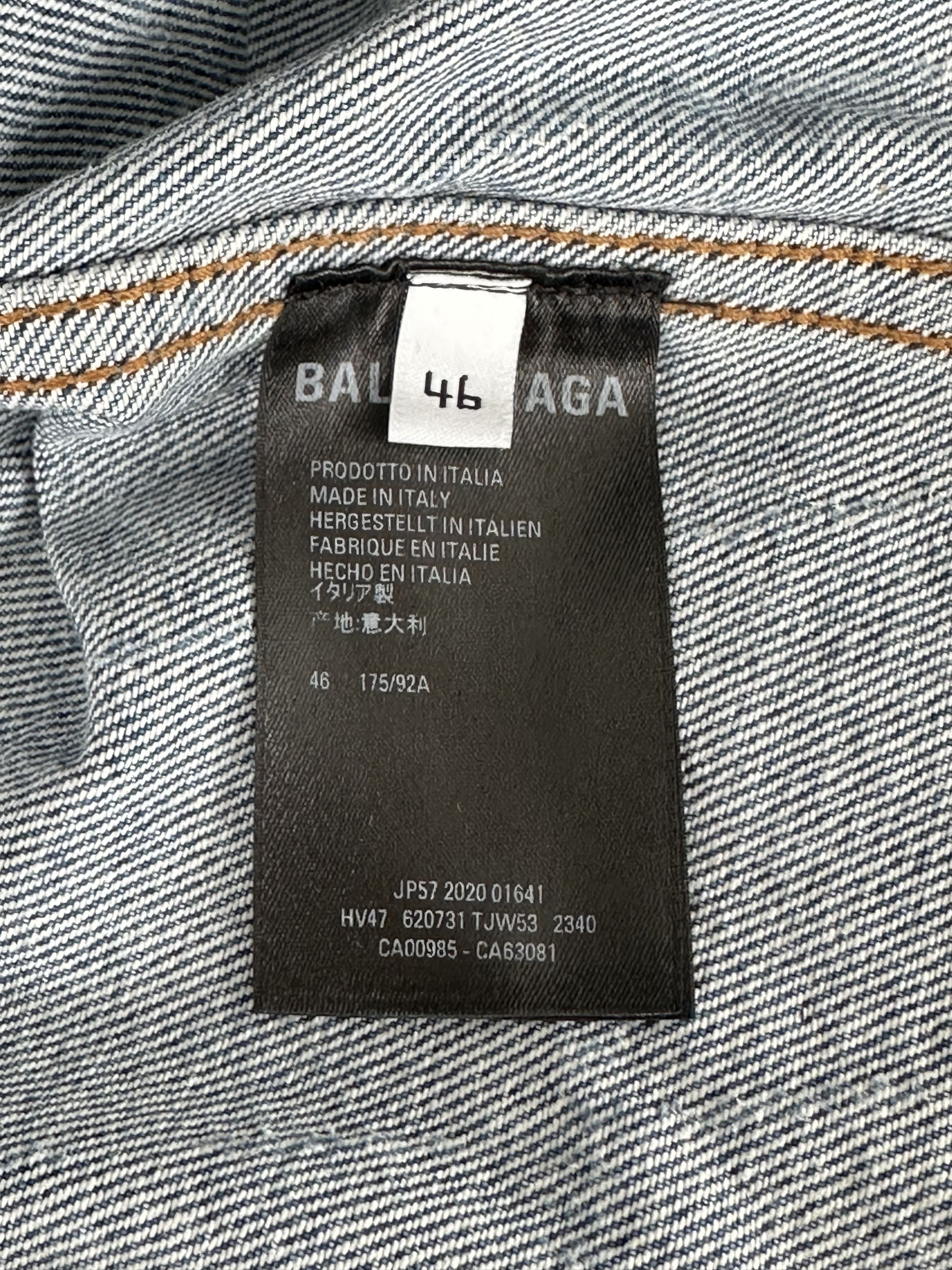 Balenciaga Balenciaga Blue & White All Over Print Denim Jacket Size US M / EU 48-50 / 2 - 4 Thumbnail