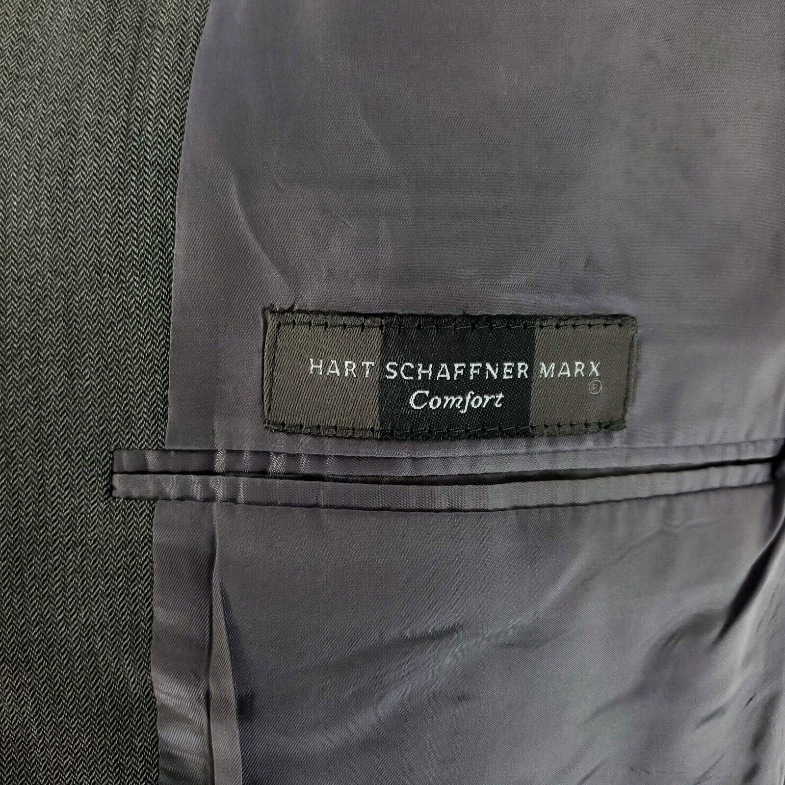 Hart Schaffner Marx Hart Schaffner Marx Comfort Wool 3 Button Blazer 40R Gray He Size 40R - 7 Thumbnail
