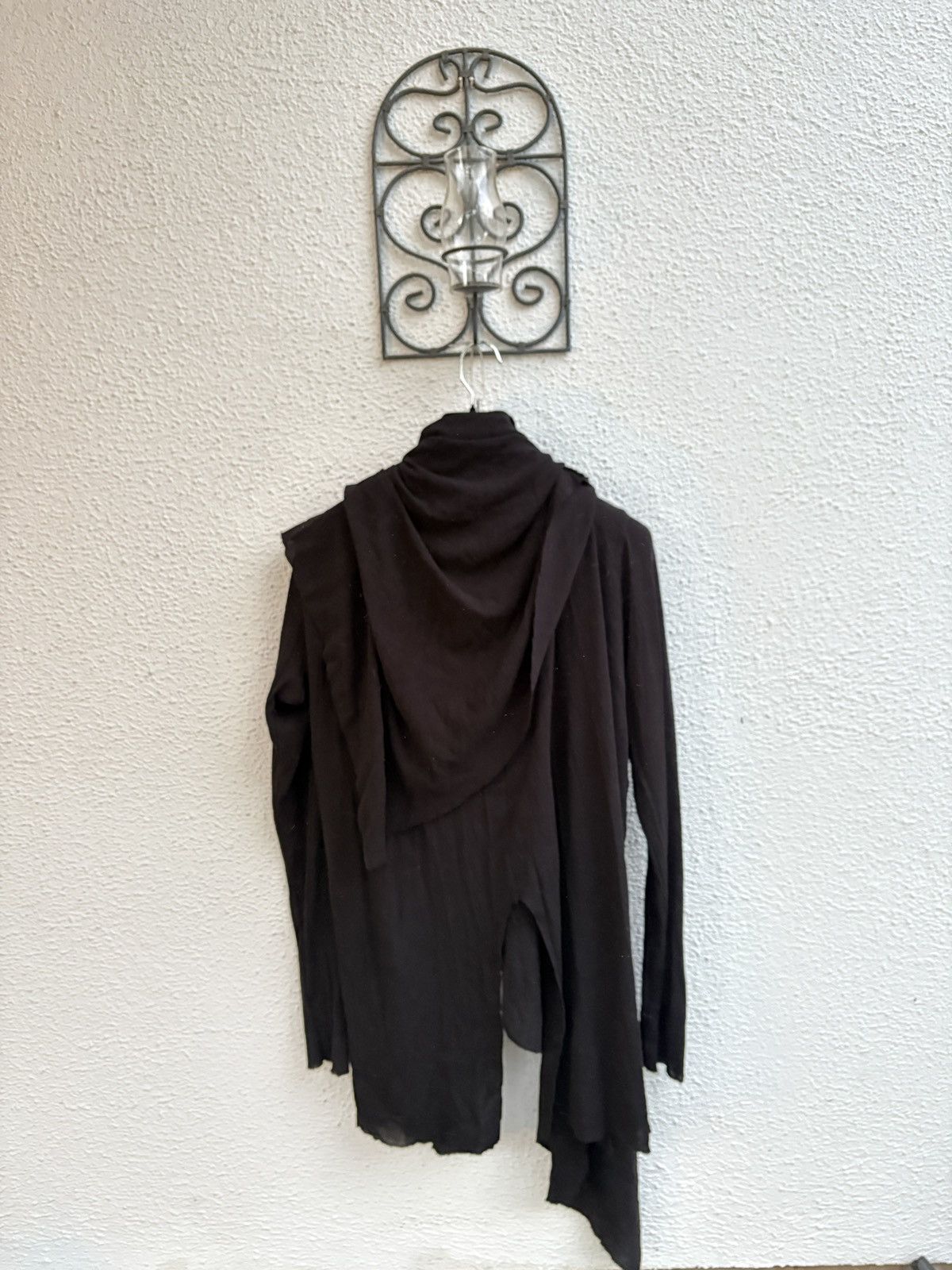 Julius Julius 7 Black Cotton Rib Cardigan Size US XL / EU 56 / 4 - 4 Thumbnail