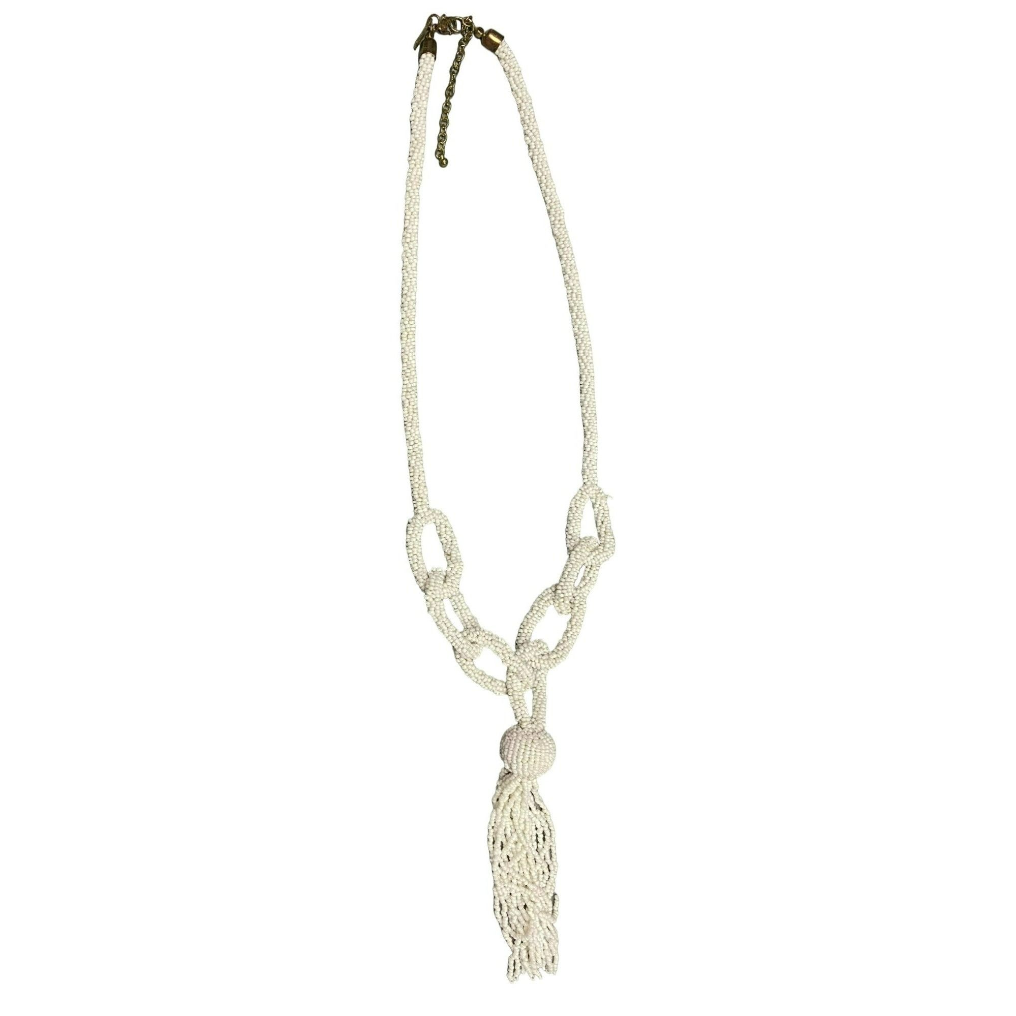 Other Vintage Signed INC International Concepts White Seed Beaded Size ONE SIZE - 1 Thumbnail