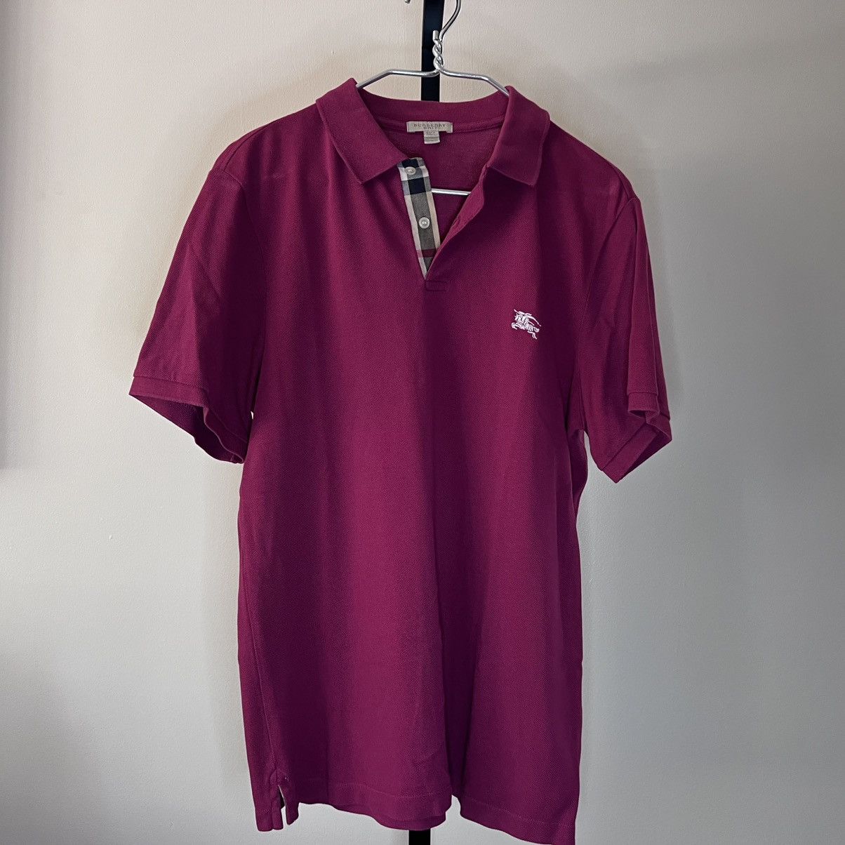 Burberry BURBERRY BRIT POLO MAGENTA- LARGE- PREOWNED Size US L / EU 52-54 / 3 - 3 Thumbnail