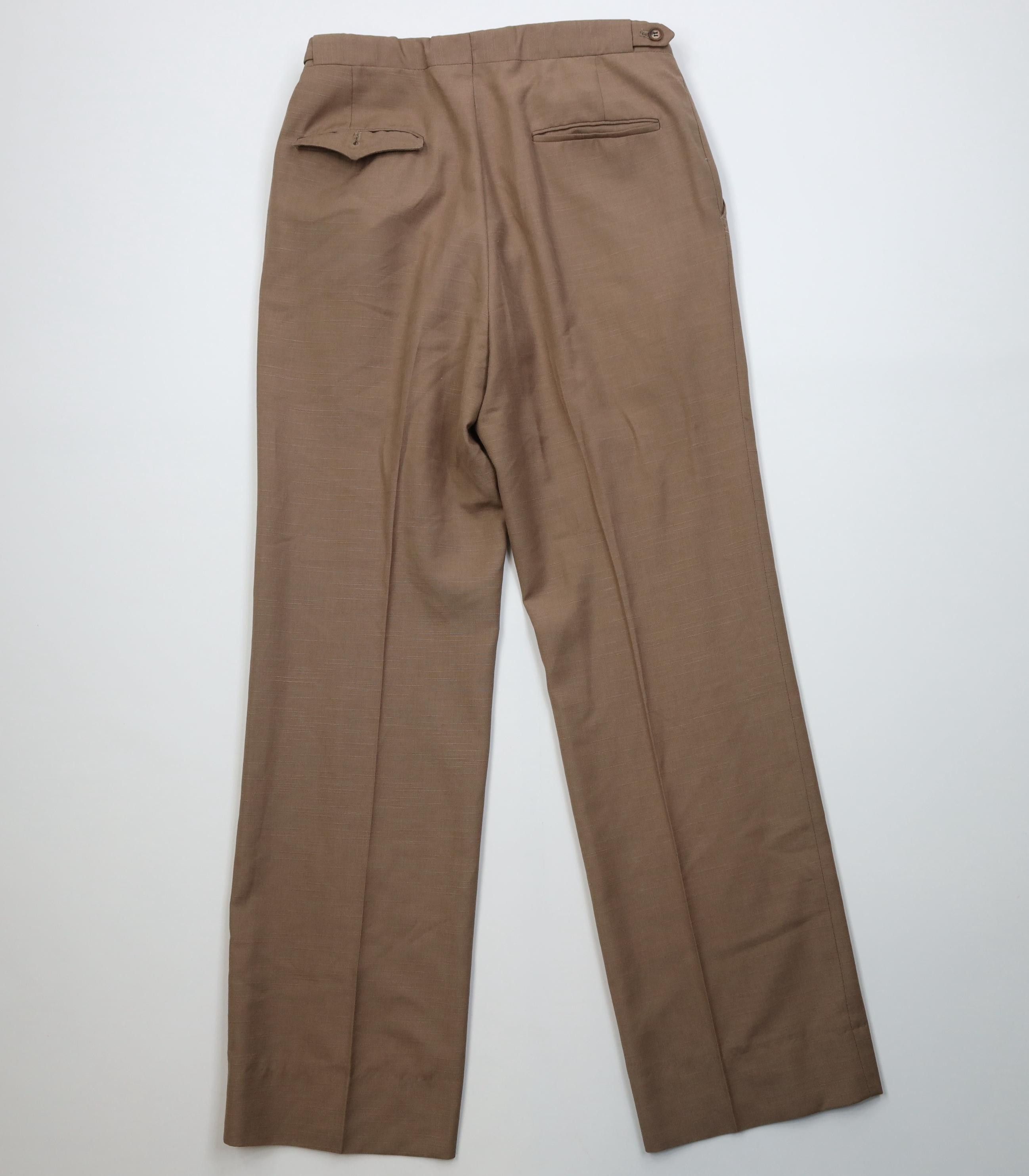 Vintage Vintage 70s Streetwear Knit Wide Leg Chino Pants Brown USA Size US 30 / EU 46 - 10 Thumbnail
