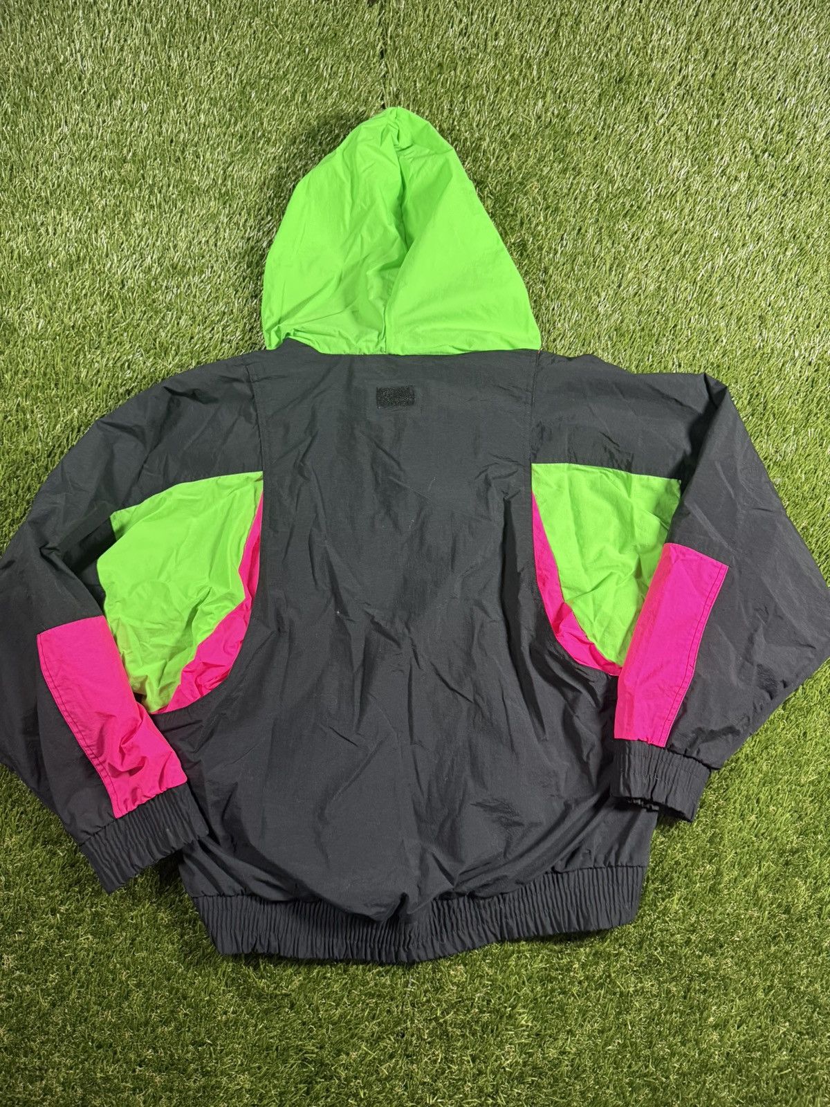 NASCAR Vintage 90s Indy 500 Neon Racing Fall Essential Boxy Jacket Size US XL / EU 56 / 4 - 4 Thumbnail