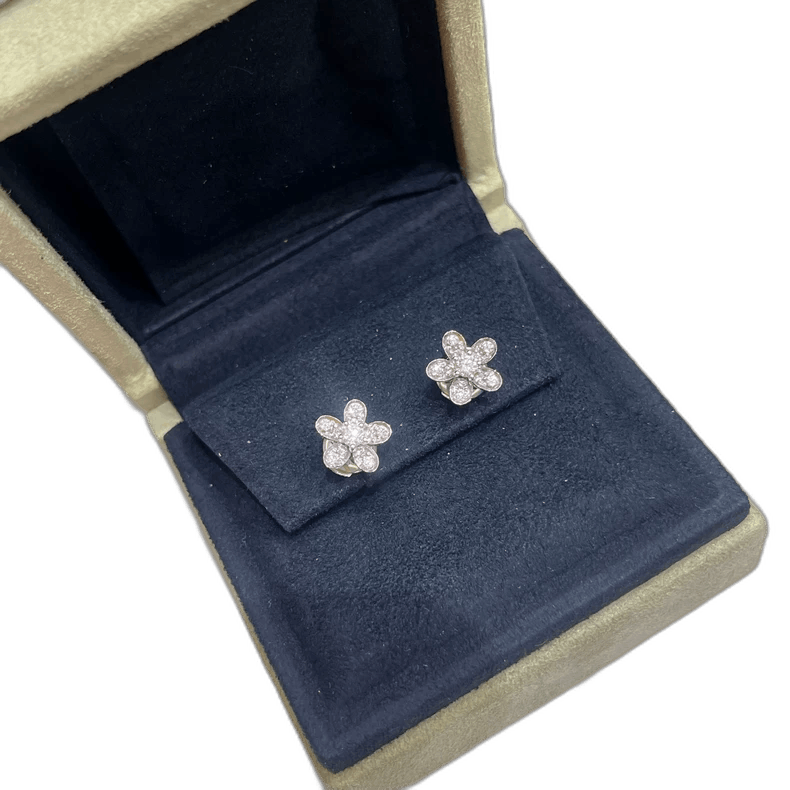 Cartier VCA Diamond Stud Earrings in Platinum Size ONE SIZE - 1 Thumbnail