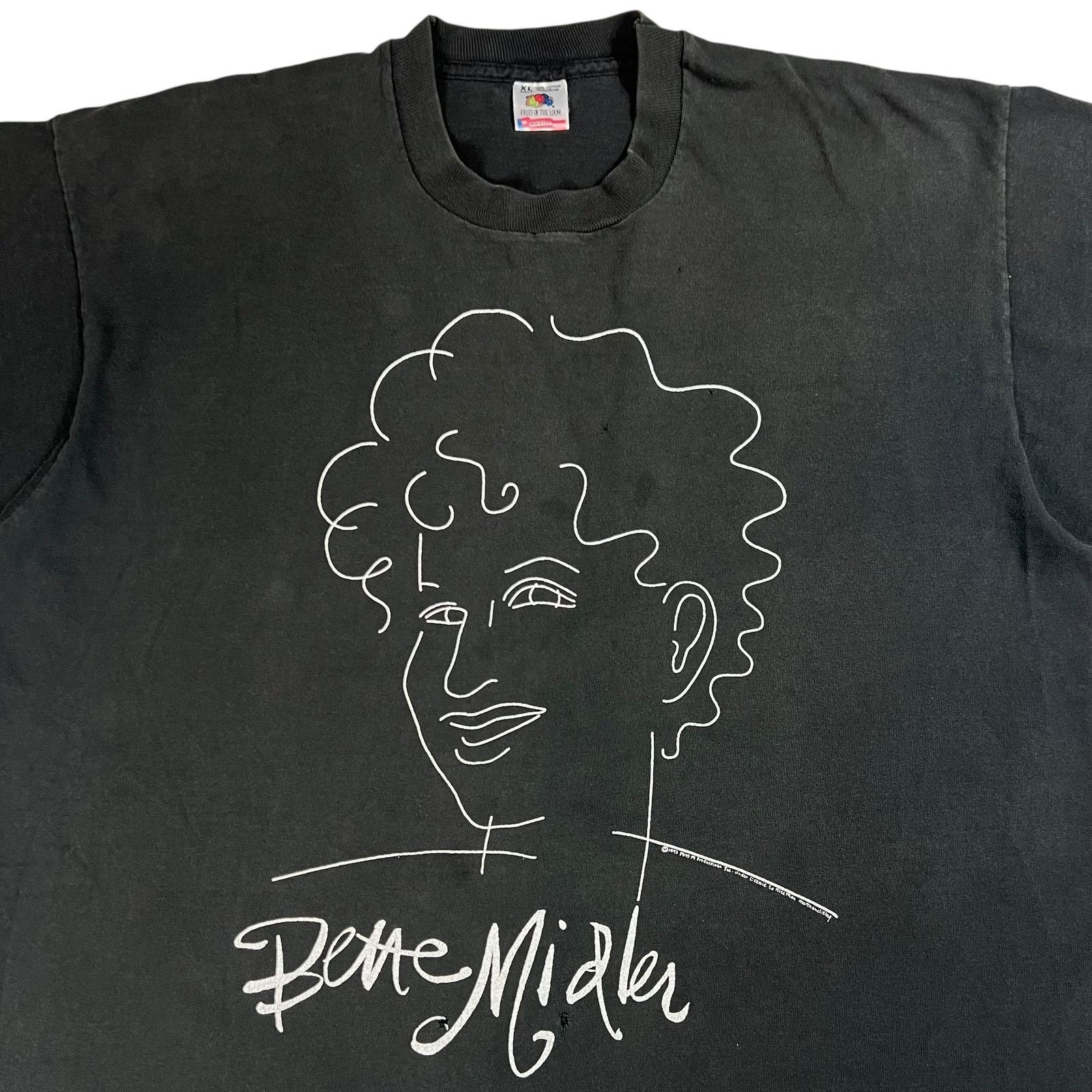 Fruit Of The Loom × Vintage Vintage 1993 Bette Midler illustration faded tee (XL) Size US XL / EU 56 / 4 - 2 Thumbnail