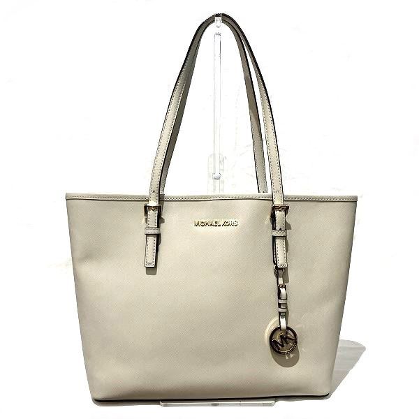 Michael Kors Michael Kors Michael Kors Leather White Tote Bag Leather Tote Bag in Great Condition Size ONE SIZE - 1 Thumbnail