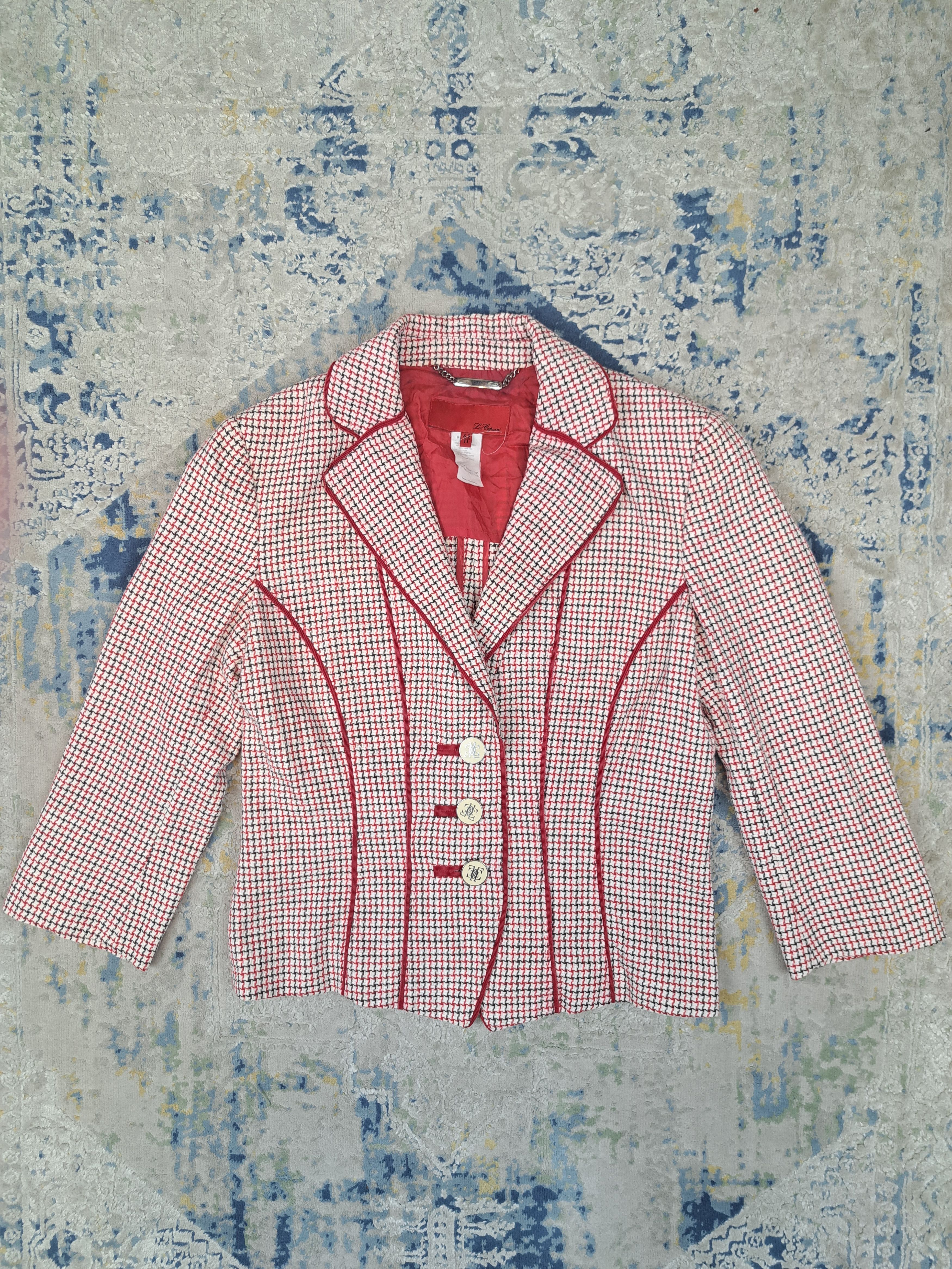 Les Copains Les Copains Avant Garde Japanese Style Houndstooth Blazer Size M / US 6-8 / IT 42-44 - 1 Thumbnail