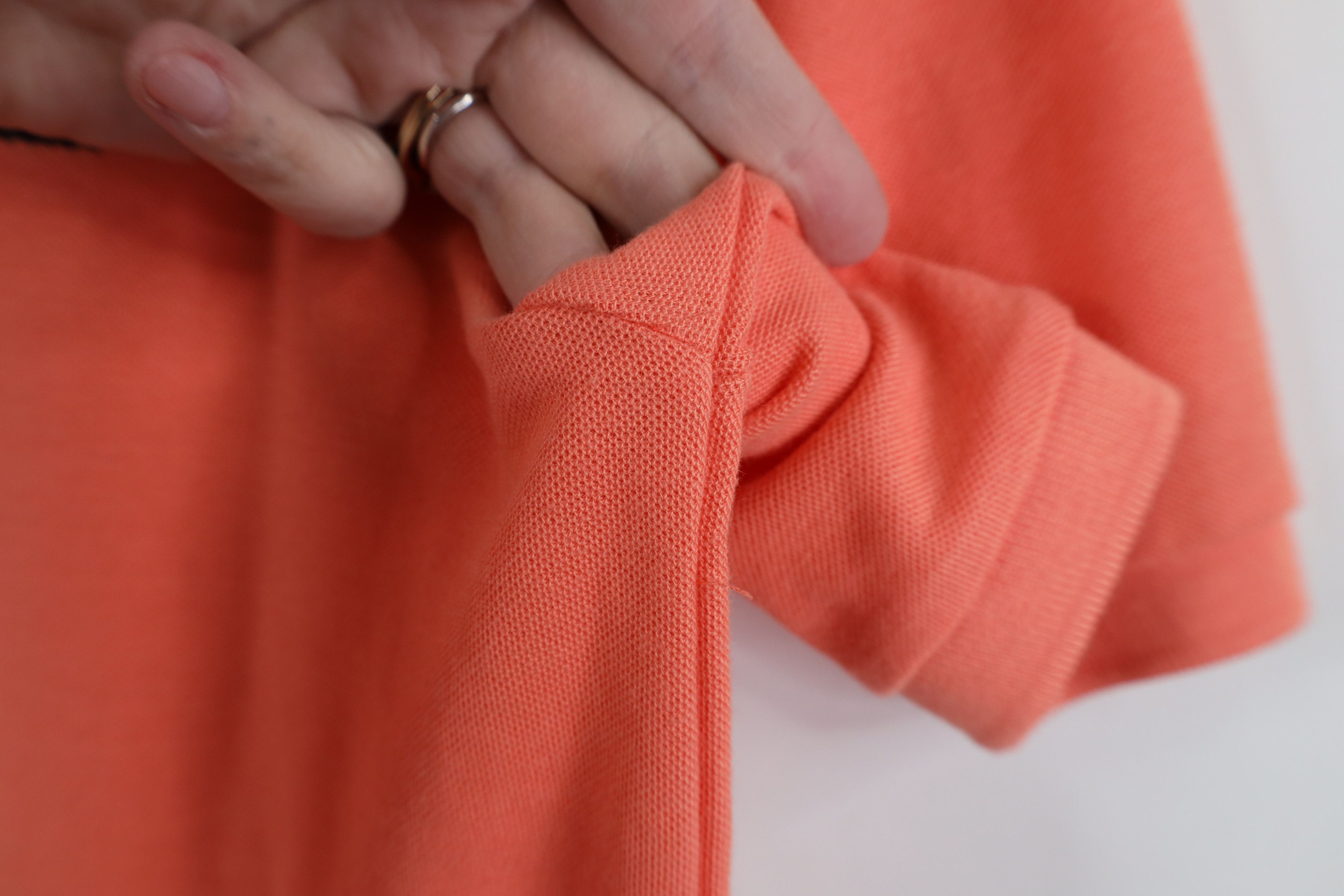 Armani Exchange Armani Exchange Box Logo Soft Cotton Collared Polo Salmon Size US L / EU 52-54 / 3 - 8 Thumbnail
