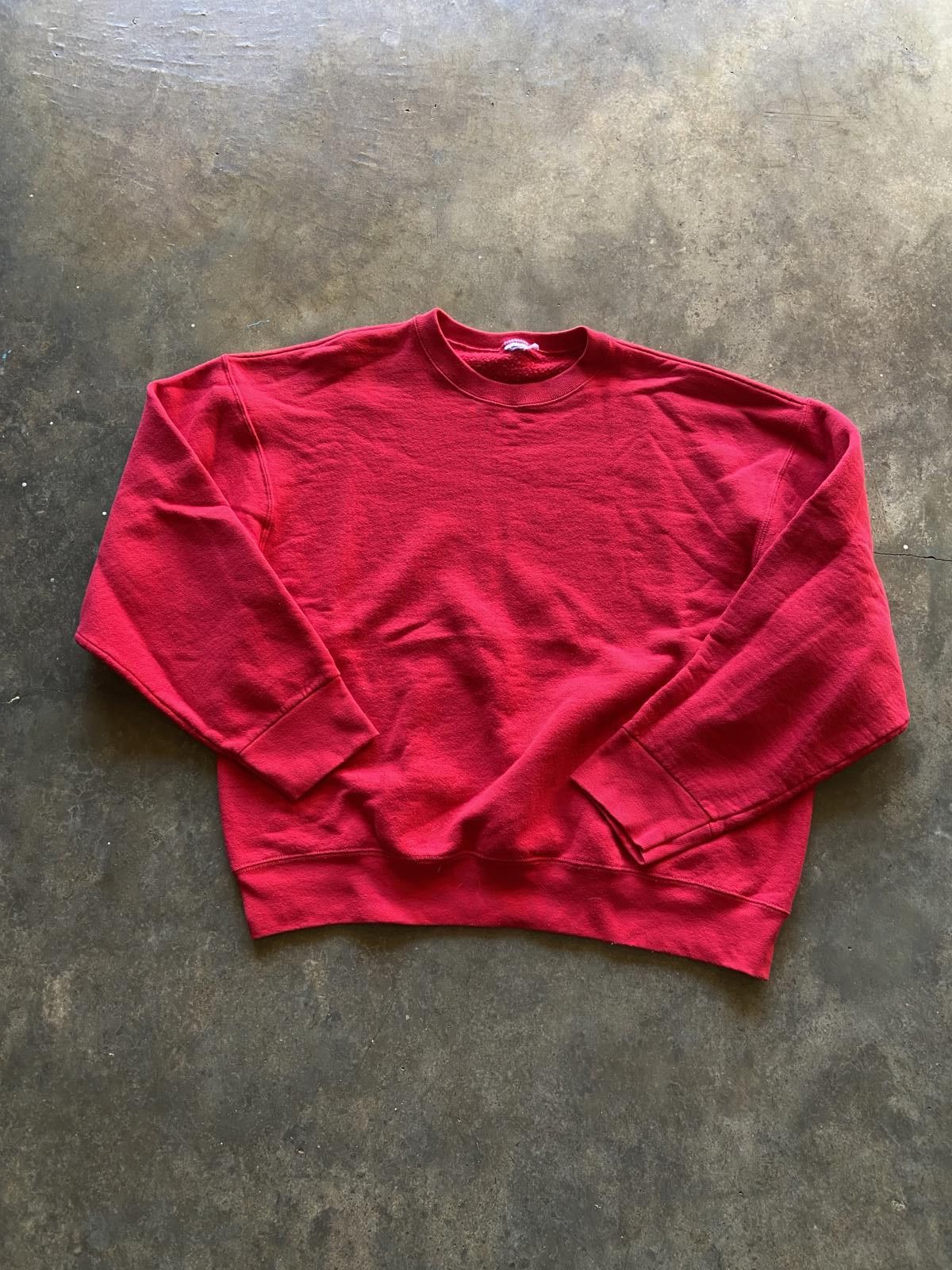 Vintage Vintage 90s Thick USA Made Red Sweatshirt Size Large Size US L / EU 52-54 / 3 - 1 Thumbnail