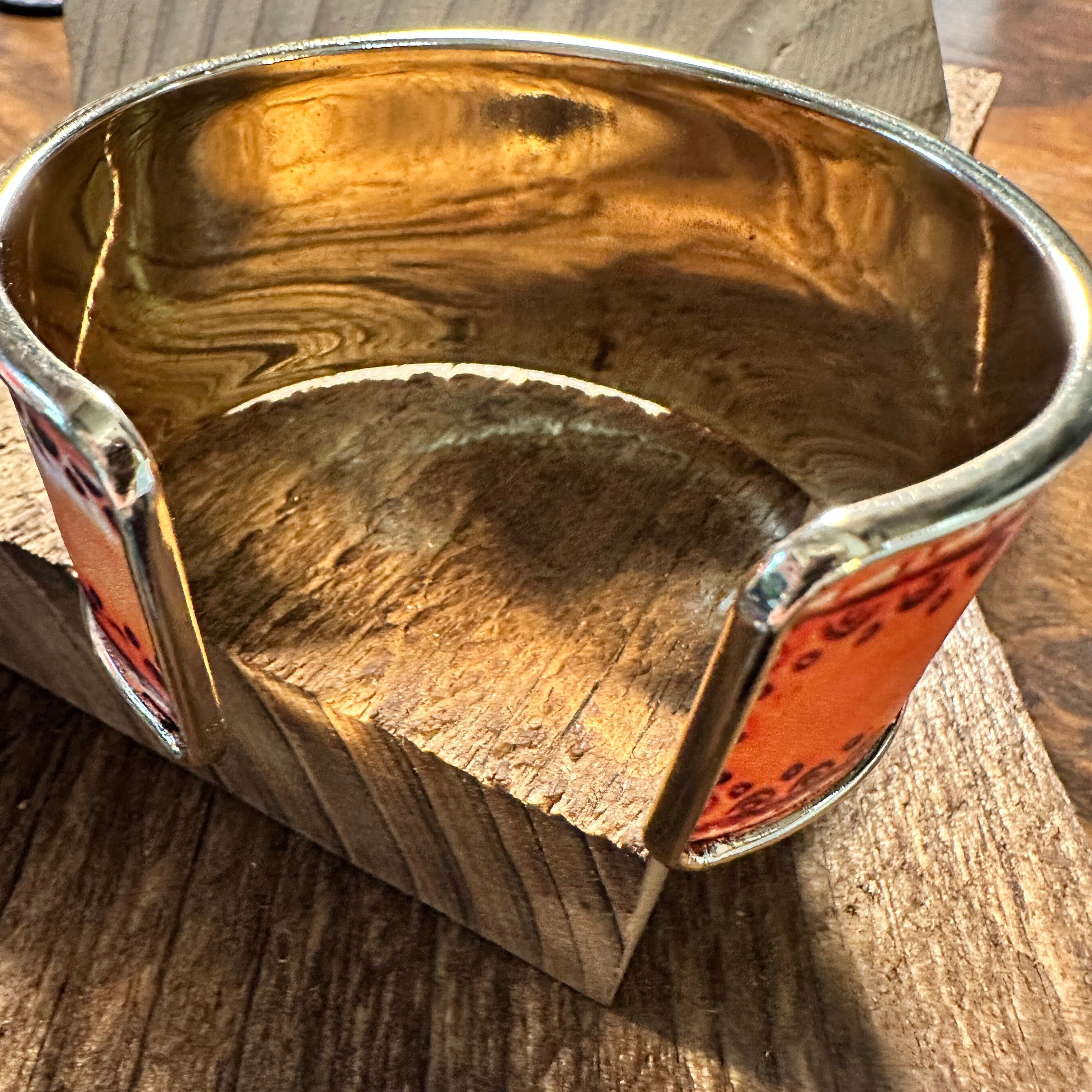 Other Boho Native American Rose Wide Cuff Bangle Bracelet, Floral Size ONE SIZE - 8 Thumbnail