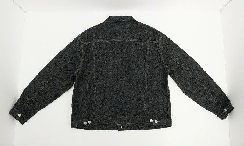 A.PRESSE A. PRESSE Black Denim Trucker Jacket AP-1002 Cotton Black Size US M / EU 48-50 / 2 - 5 Thumbnail
