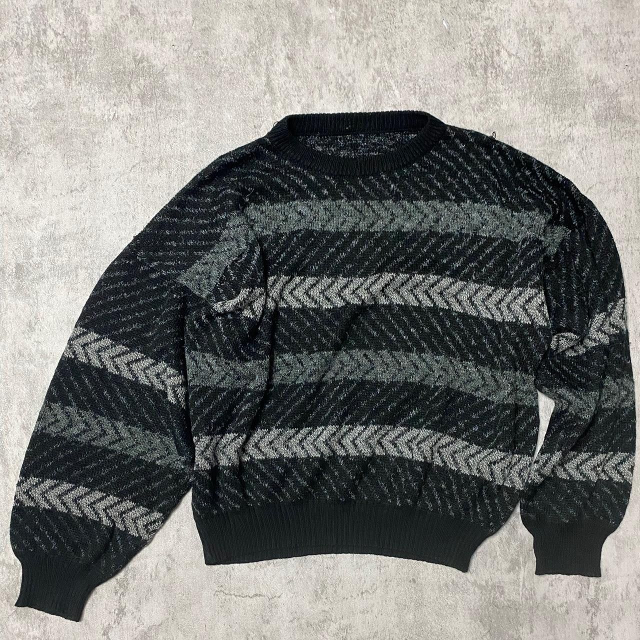 Other Black and grey vintage 80s knit sweater knit #retrofashion Size US S / EU 44-46 / 1 - 1 Thumbnail