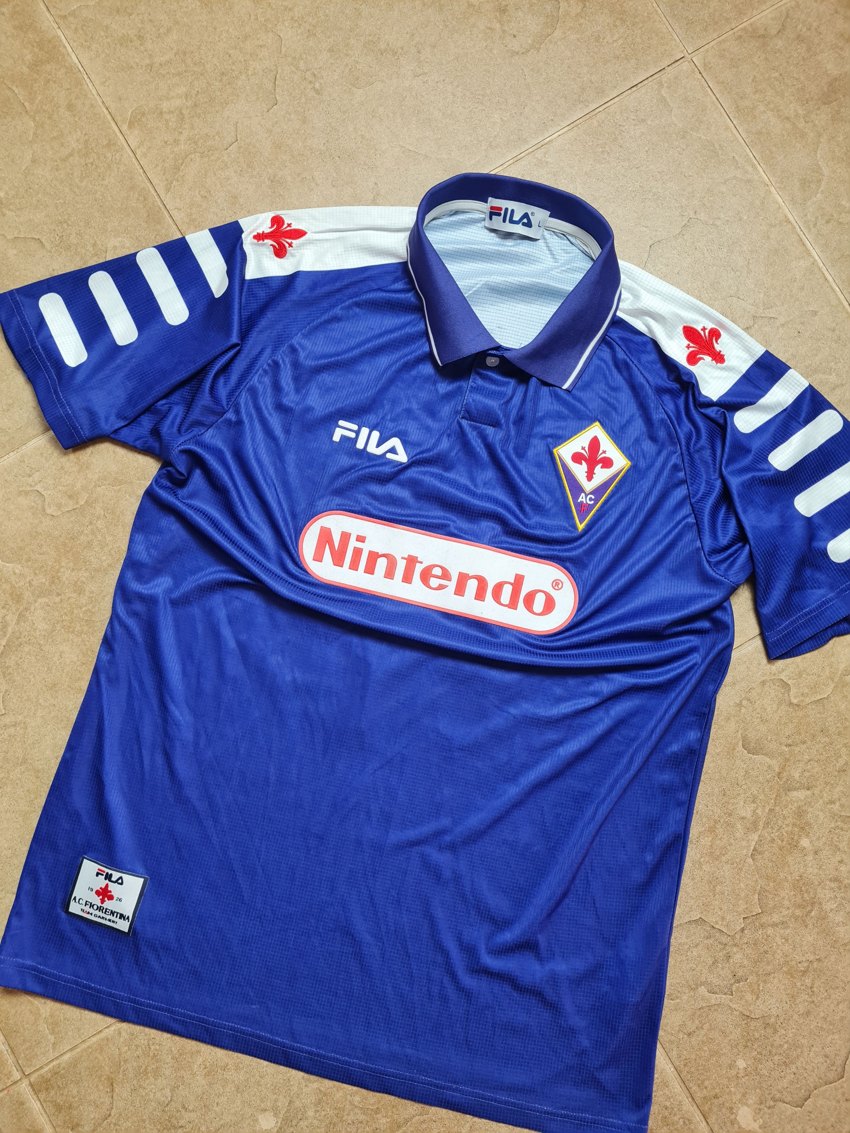 Fila Rui Costa #10 Fiorentina 1998/99 Home Vintage Soccer Shirt Size US L / EU 52-54 / 3 - 3 Thumbnail